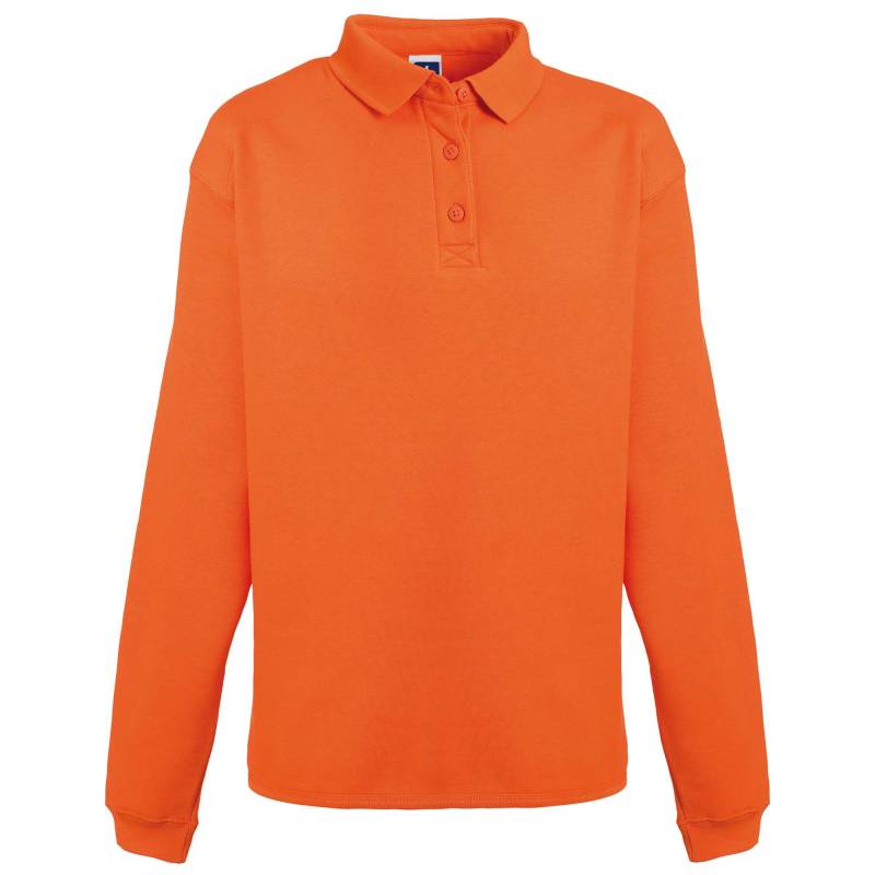 Europe Sweatshirt Mit Knopfleiste Und Kragen Herren Orange XXL von Russell
