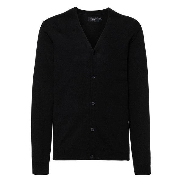 Collection Strickjacke Vausschnitt Herren Schwarz XS von Russell