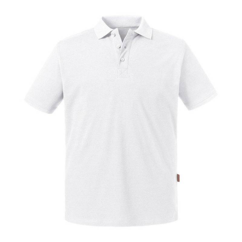 Poloshirt Pure Organic Herren Weiss XXL von Russell