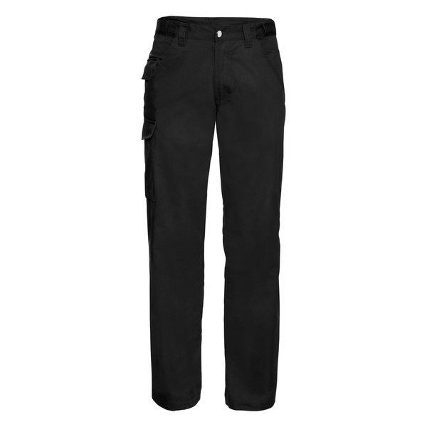 Workwear Polycotton Twill Hose Männer, Lange Beinlänge Unisex Schwarz W48 von Russell