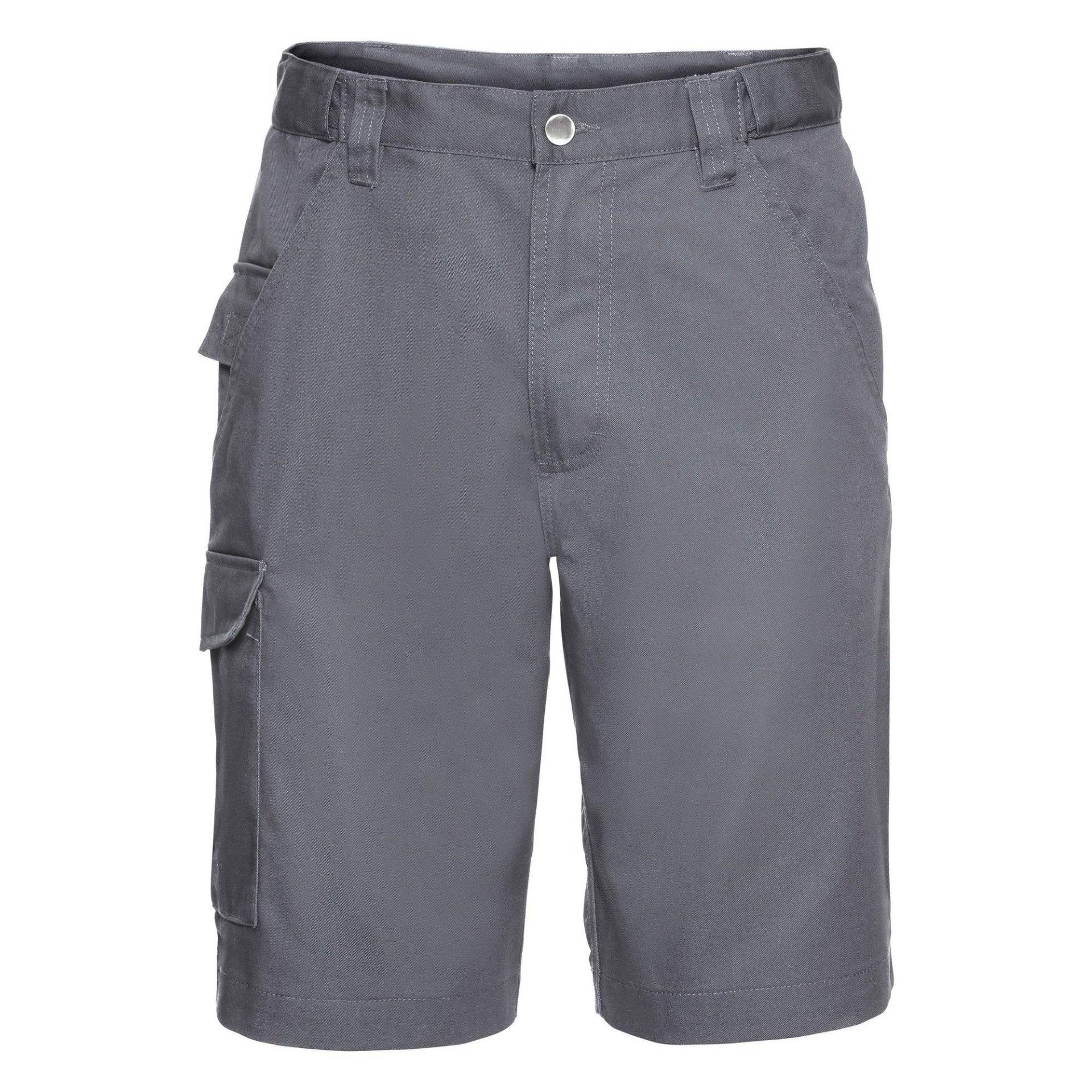 Workwear Twill Shorts Cargoshorts Unisex Grau W28 von Russell