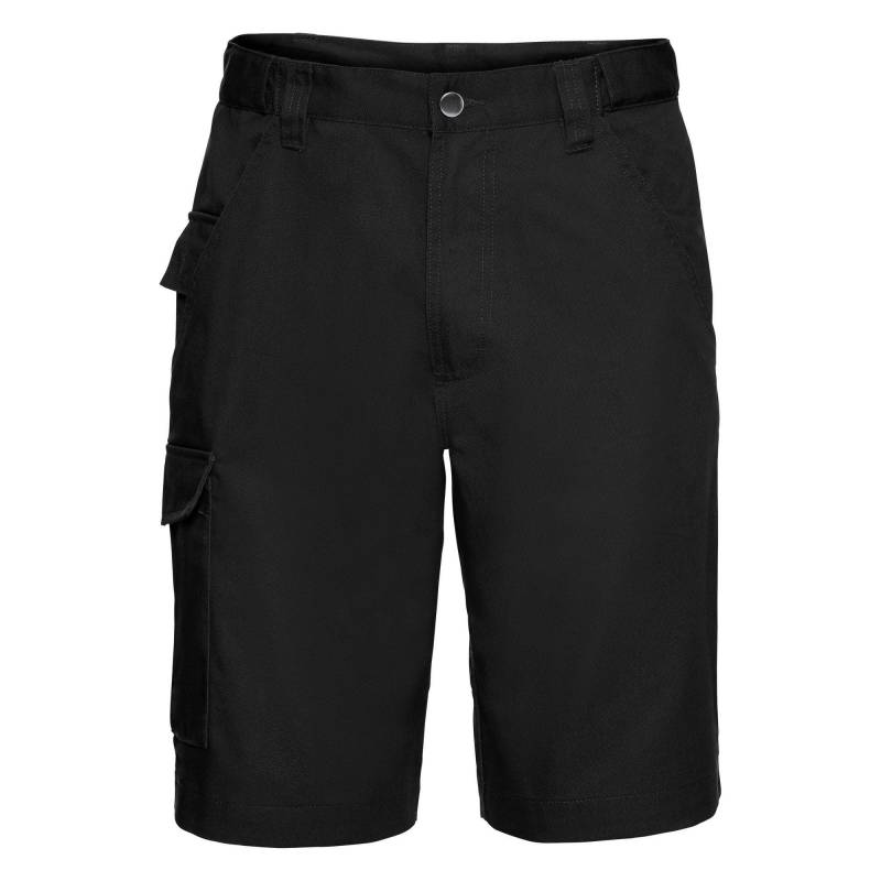 Workwear Twill Shorts Cargoshorts Unisex Schwarz W28 von Russell