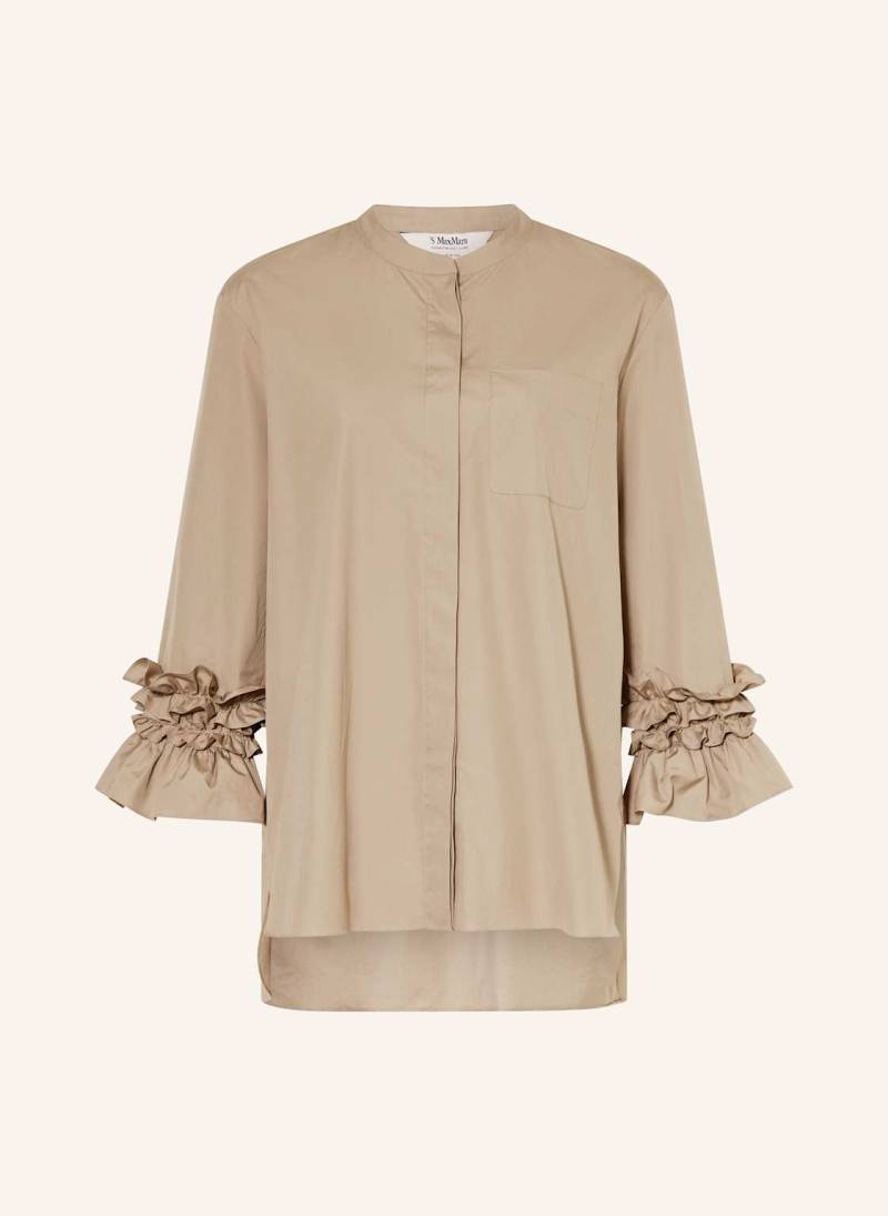 S Max Mara Bluse Favola Mit Rüschen beige von S Max Mara