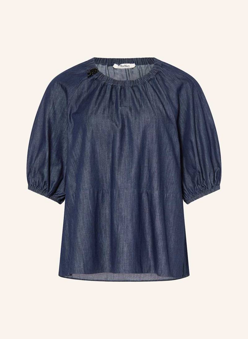 S Max Mara Blusenshirt Talia In Jeansoptik Mit 3/4-Arm blau von S Max Mara