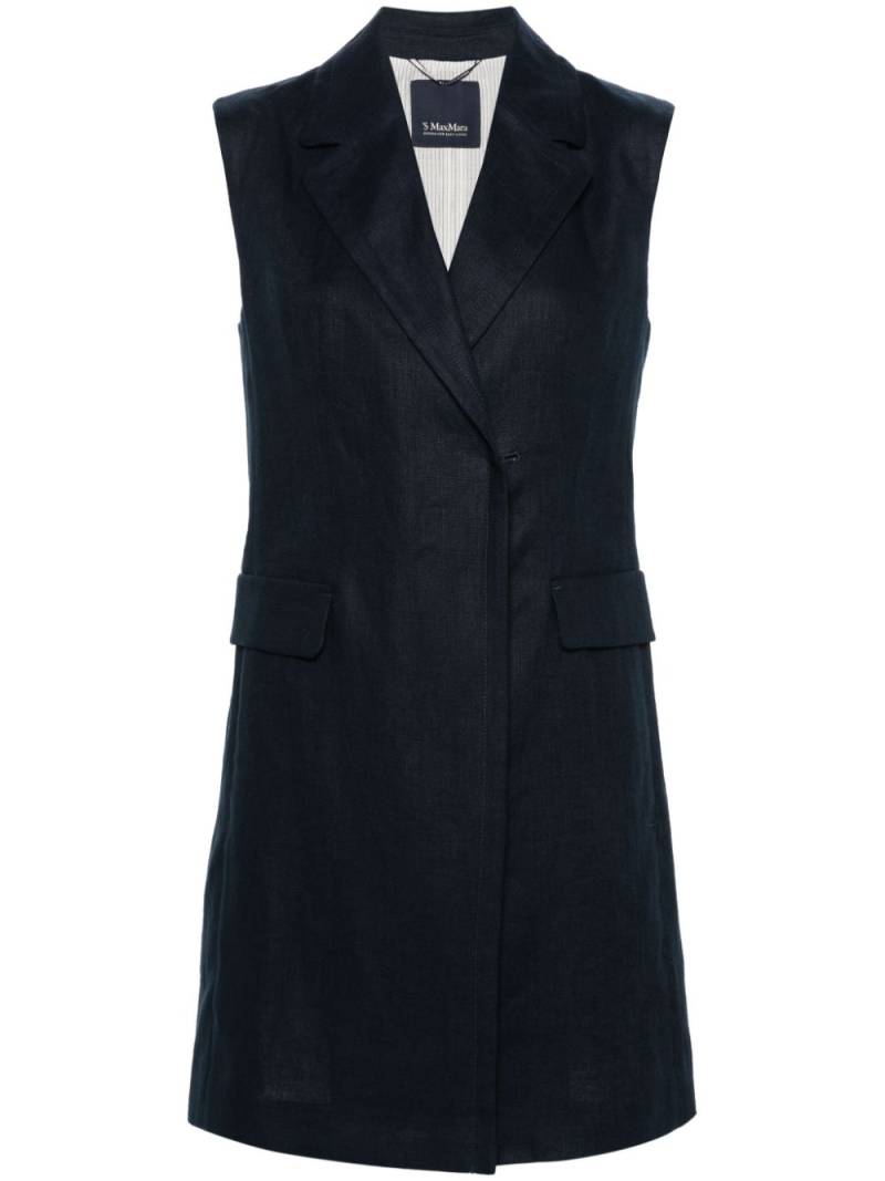 'S Max Mara Marie linen vest - Blue von 'S Max Mara