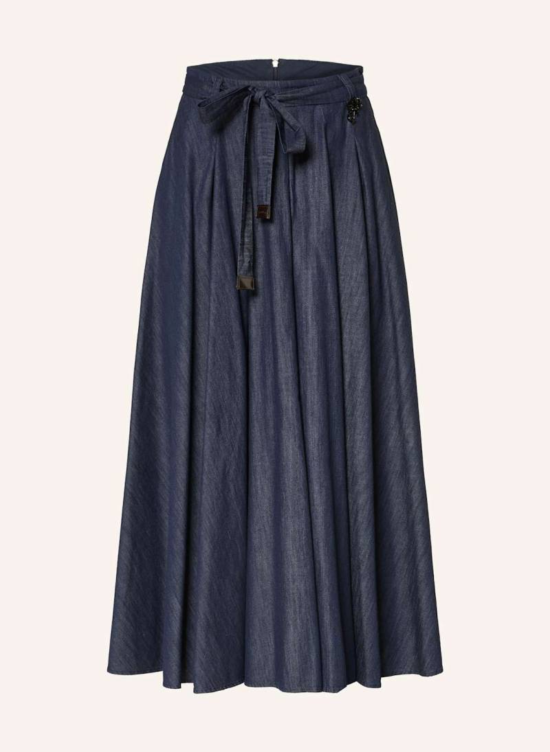 S Max Mara Rock Amanda In Jeansoptik Mit Schmuckperlen blau von S Max Mara