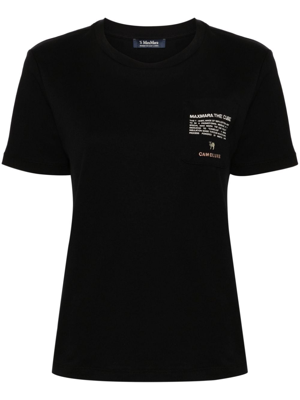 'S Max Mara Sax logo-embroidered cotton T-shirt - Black von 'S Max Mara