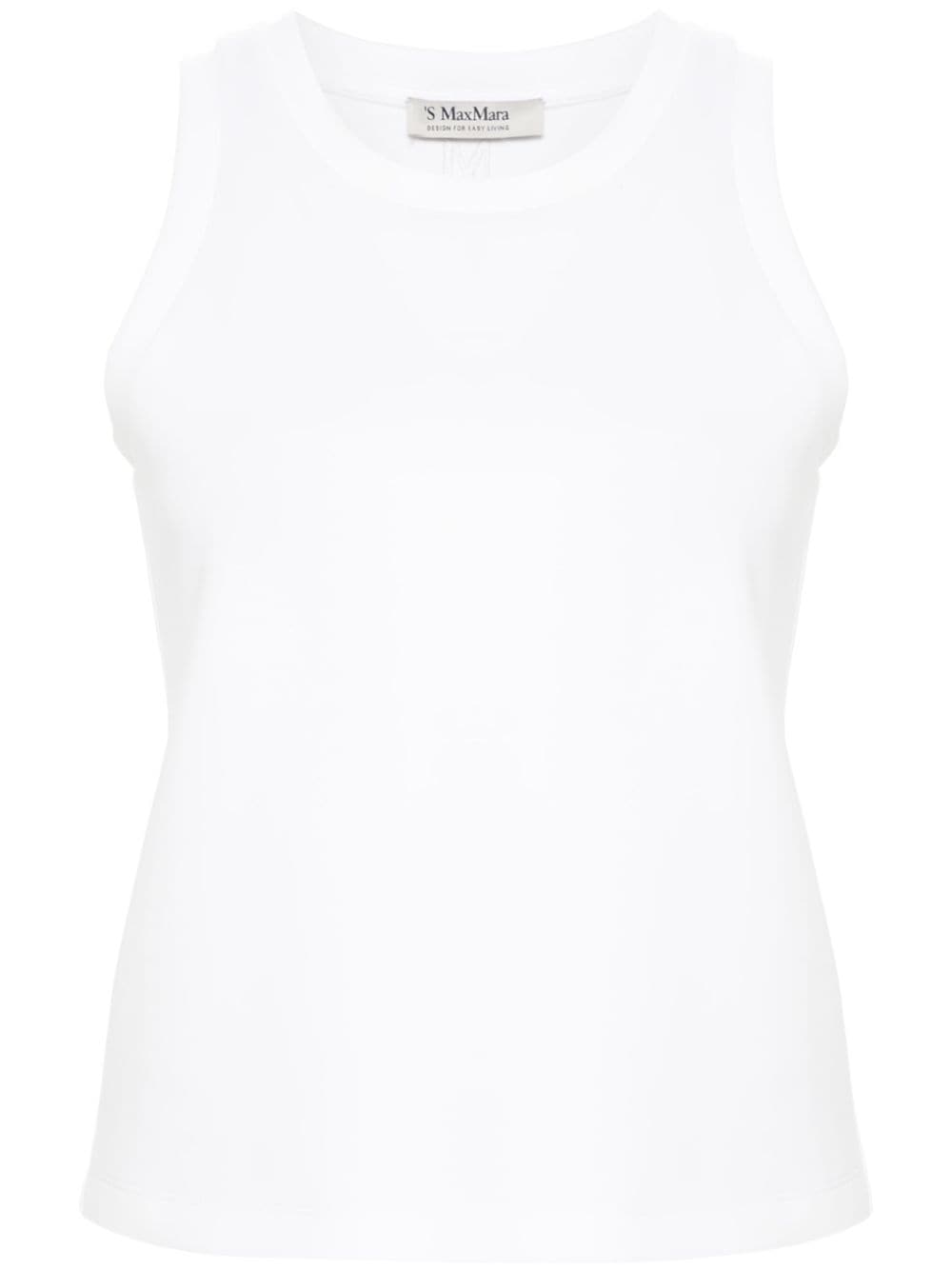 'S Max Mara embroidered-logo tank top - White von 'S Max Mara