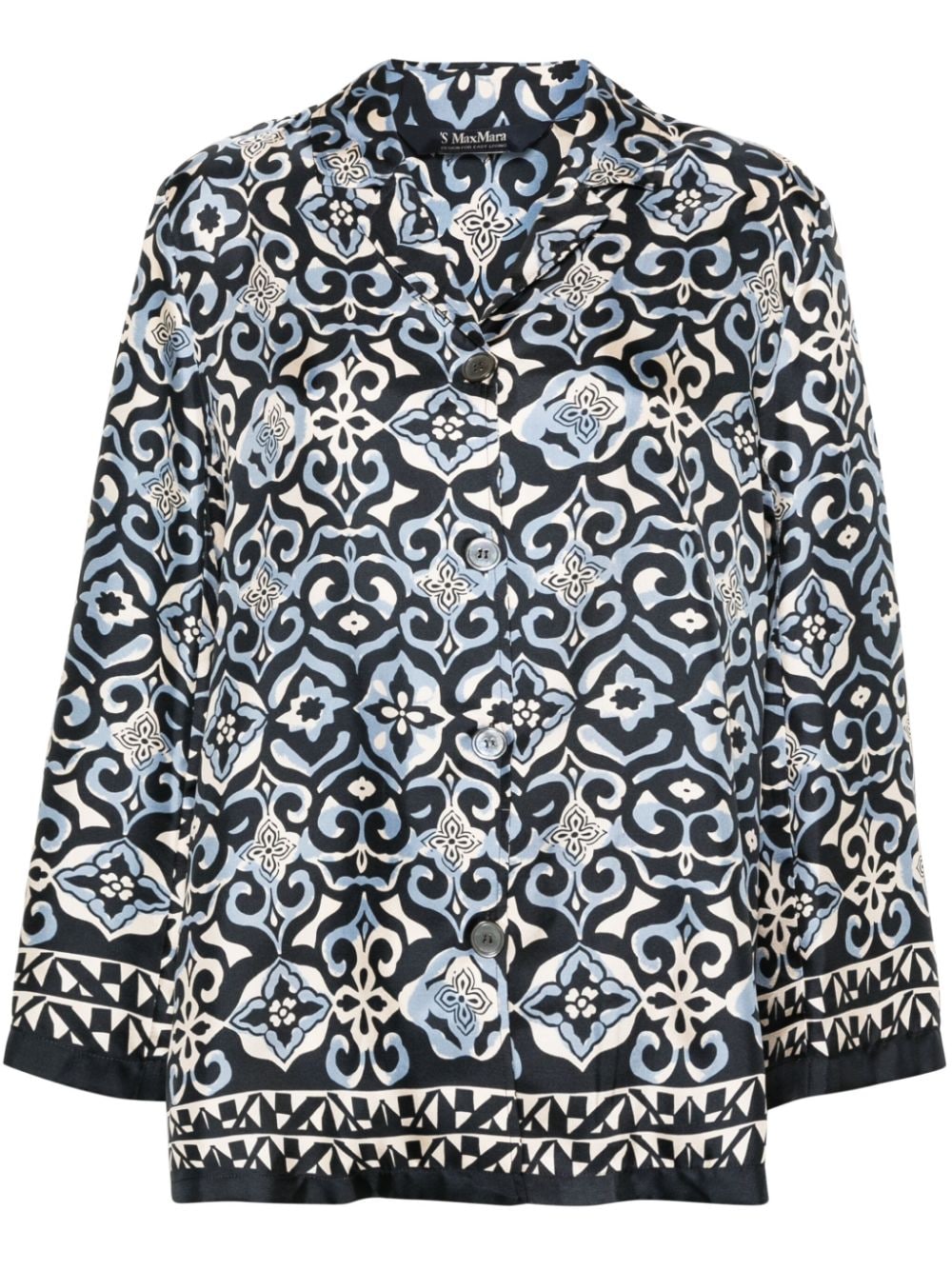 'S Max Mara printed silk shirt - Blue von 'S Max Mara