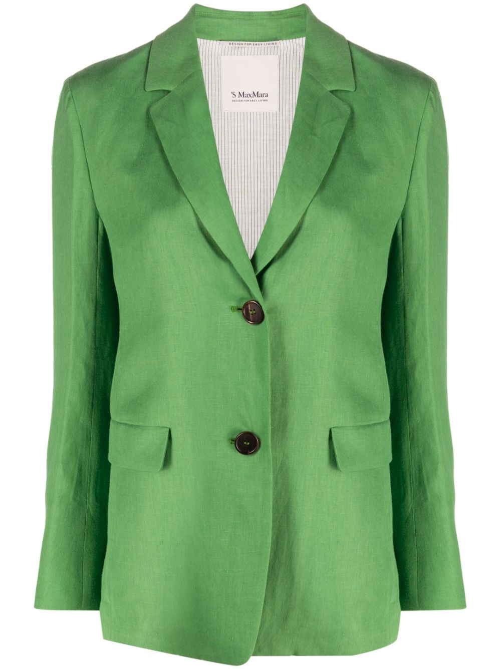 'S Max Mara single-breasted linen blazer - Green von 'S Max Mara