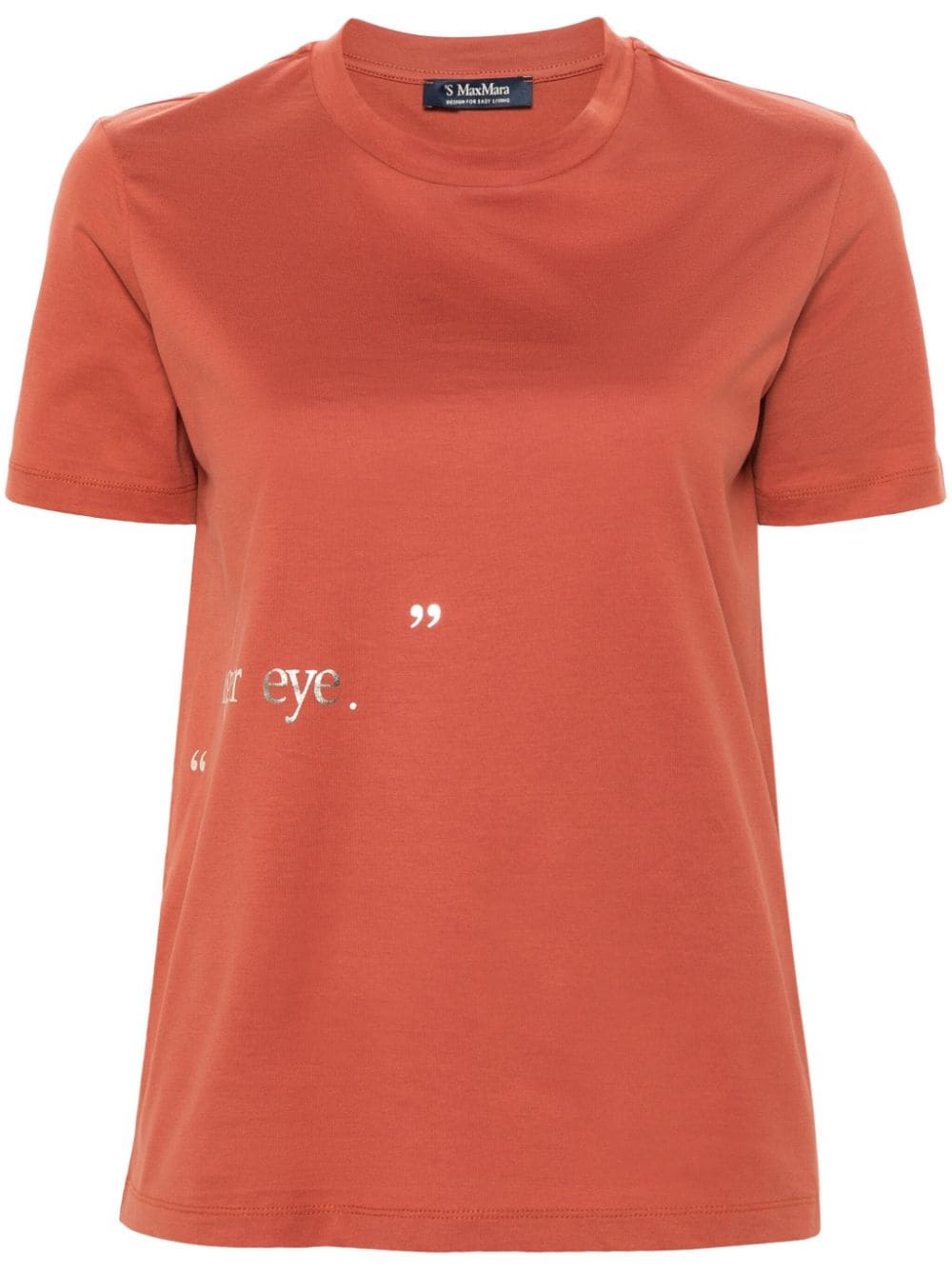 'S Max Mara slogan-print cotton T-shirt - Orange von 'S Max Mara