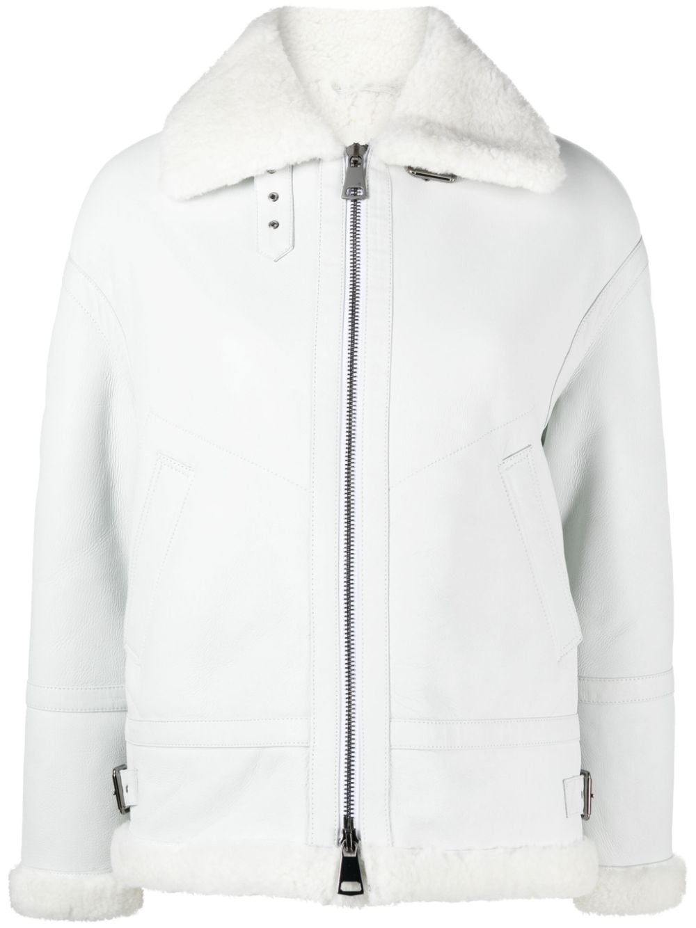 S.W.O.R.D 6.6.44 shearling-lined leather jacket - White von S.W.O.R.D 6.6.44