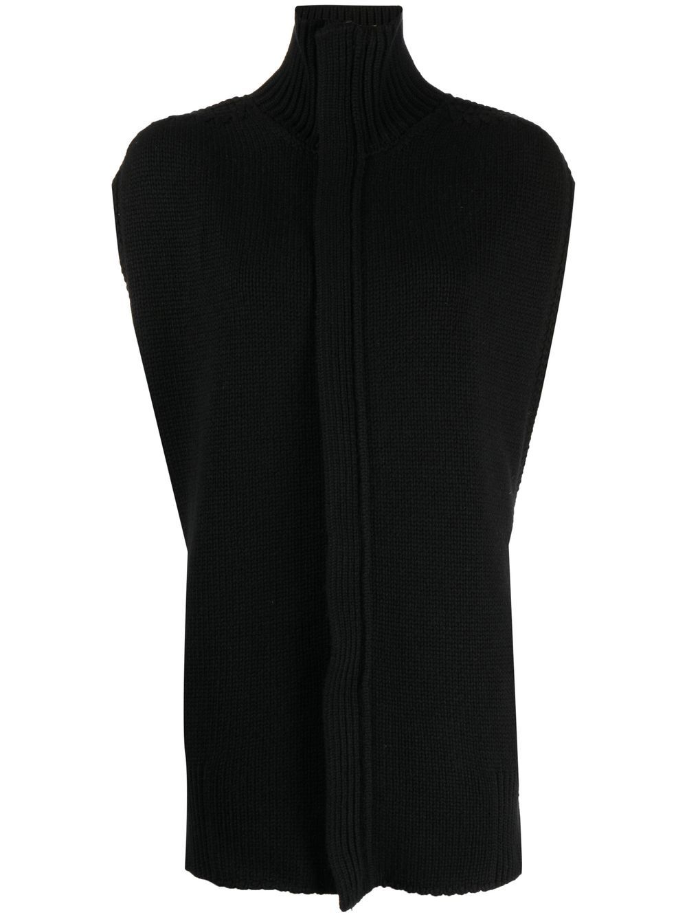 SA SU PHI zip-up sleeveless cardigan - Black von SA SU PHI