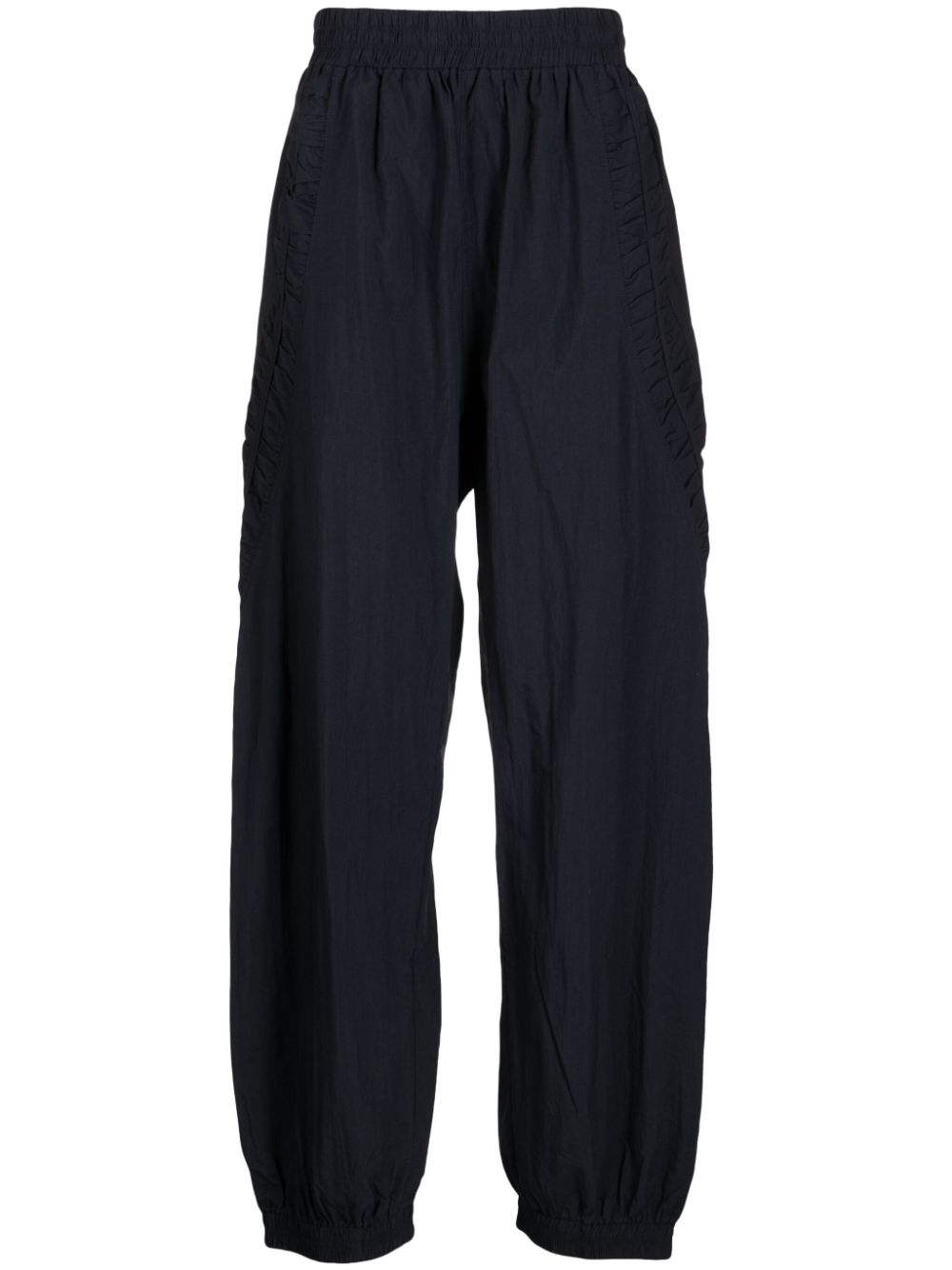 SAGE NATION ruched-detail crinkled track pants - Blue von SAGE NATION