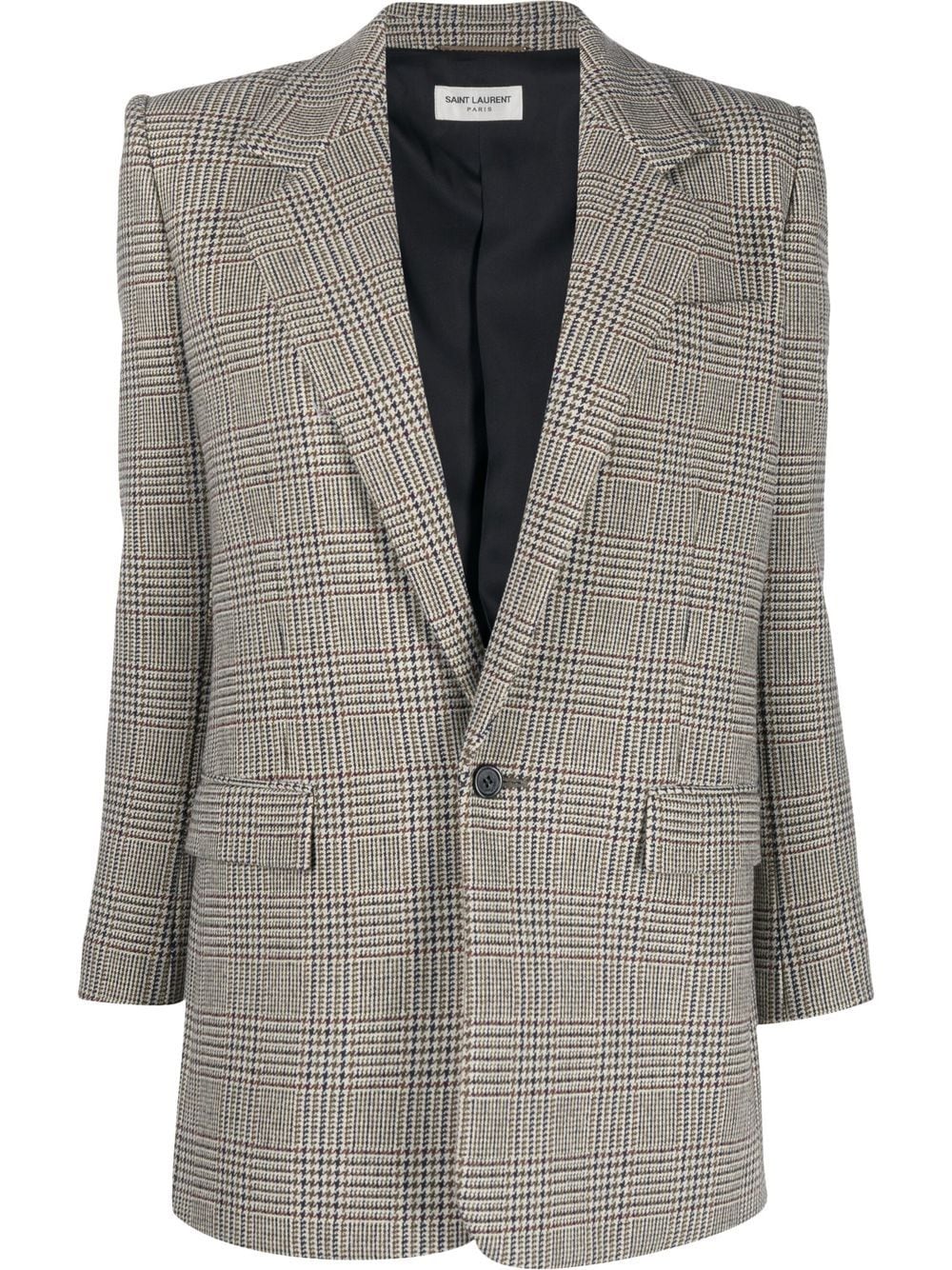 Saint Laurent houndstooth-pattern blazer - Neutrals von Saint Laurent