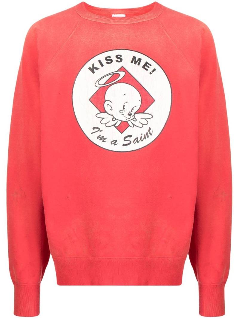 SAINT MXXXXXX graphic print crew neck sweatshirt - Red von SAINT MXXXXXX