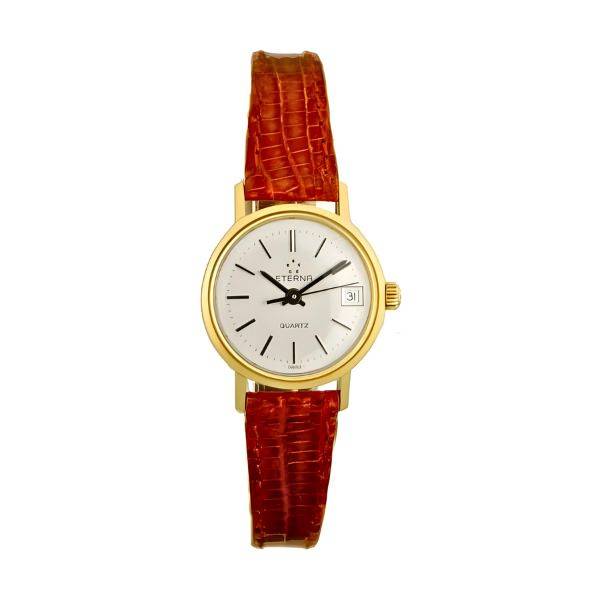 ETERNA® Vintage Damen Golduhr Quartz, Lederband von _SALE