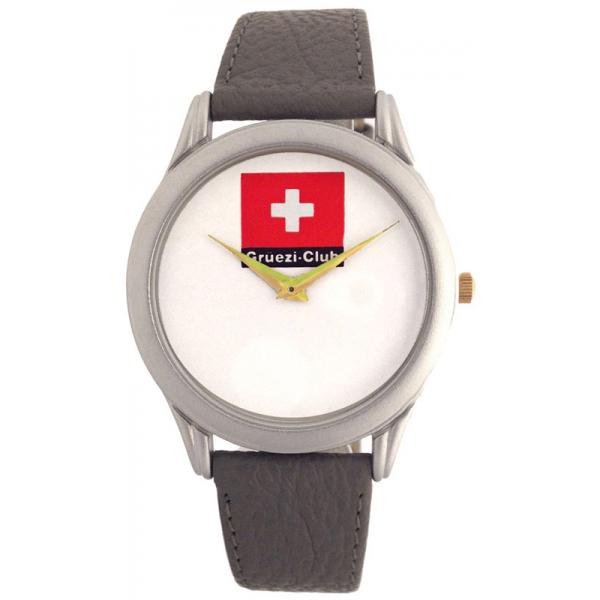 Grüezi Club, flache XL Quartzuhr mit Schweizer Fahne Grüezi Club, flache XL Quartzuhr mit Schweizer Fahne von _SALE