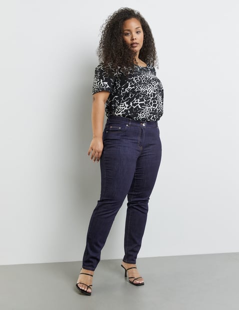 SAMOON Damen 5-Pocket Jeans mit Stretchkomfort Betty Jeans Baumwolle Blau von SAMOON