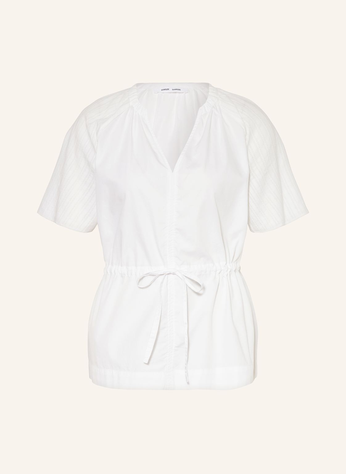 Samsøe Samsøe Blusenshirt Satoma Im Materialmix weiss Samsøe Samsøe Blusenshirt Satoma Im Materialmix weiss von SAMSØE SAMSØE