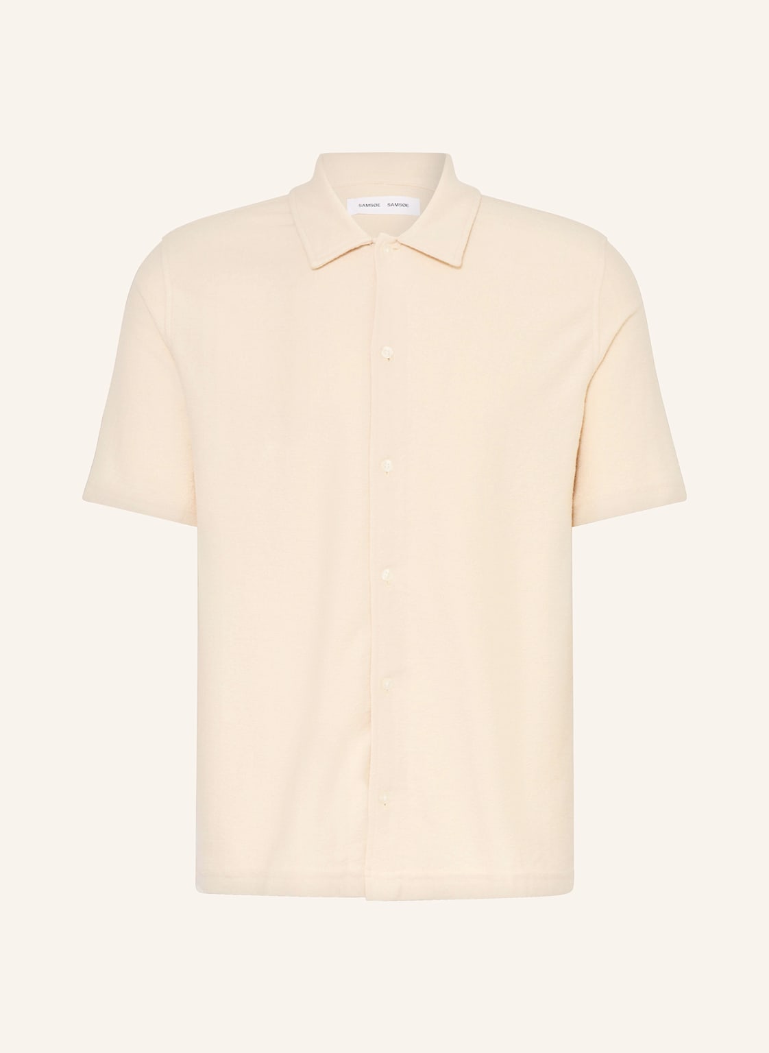 Samsøe  Samsøe Kurzarm-Hemd Kvistbro Comfort Fit beige von SAMSØE  SAMSØE