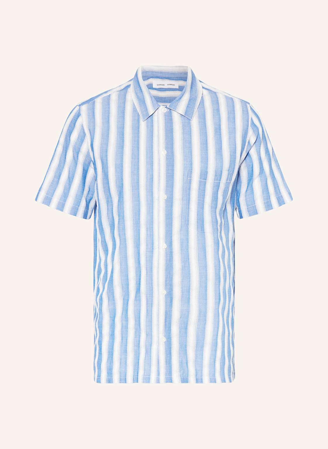 Samsøe  Samsøe Kurzarm-Hemd Saavan Regular Fit blau von SAMSØE  SAMSØE