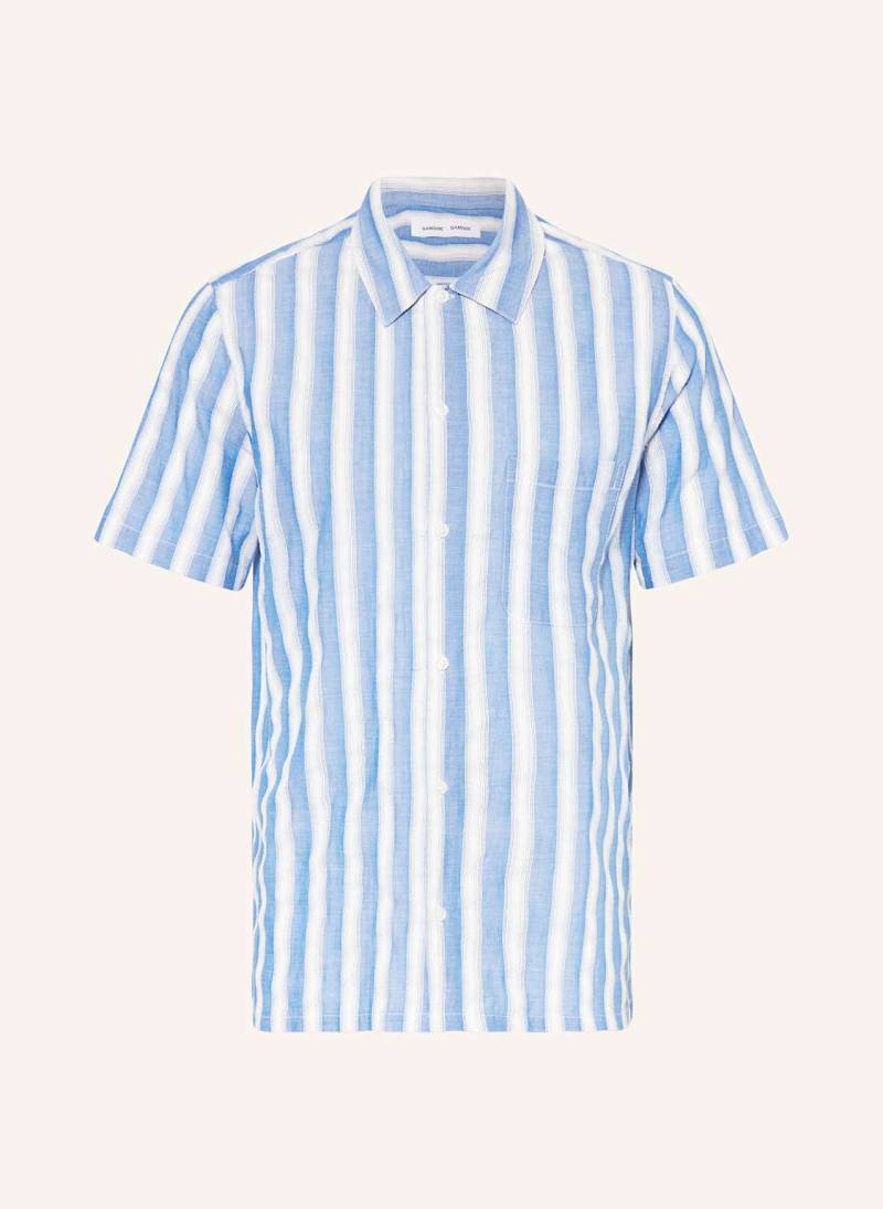 Samsøe  Samsøe Kurzarm-Hemd Saavan Regular Fit blau von SAMSØE  SAMSØE