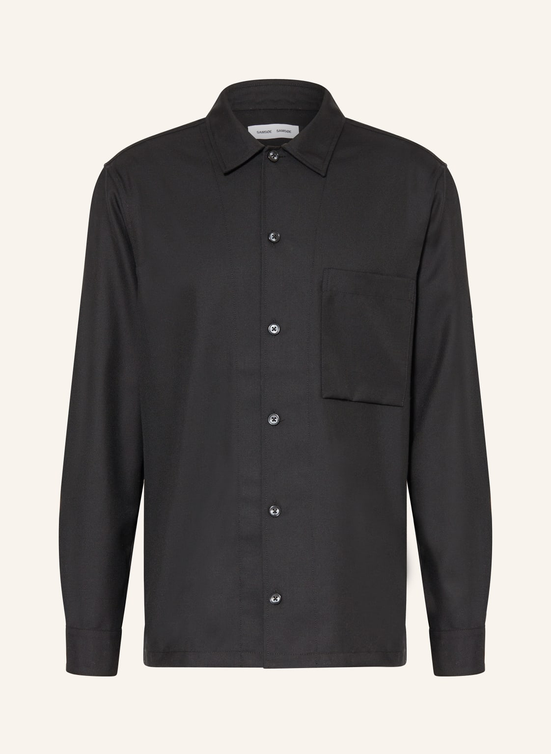 Samsøe Samsøe Overshirt Sadamon schwarz Samsøe Samsøe Overshirt Sadamon schwarz von SAMSØE SAMSØE