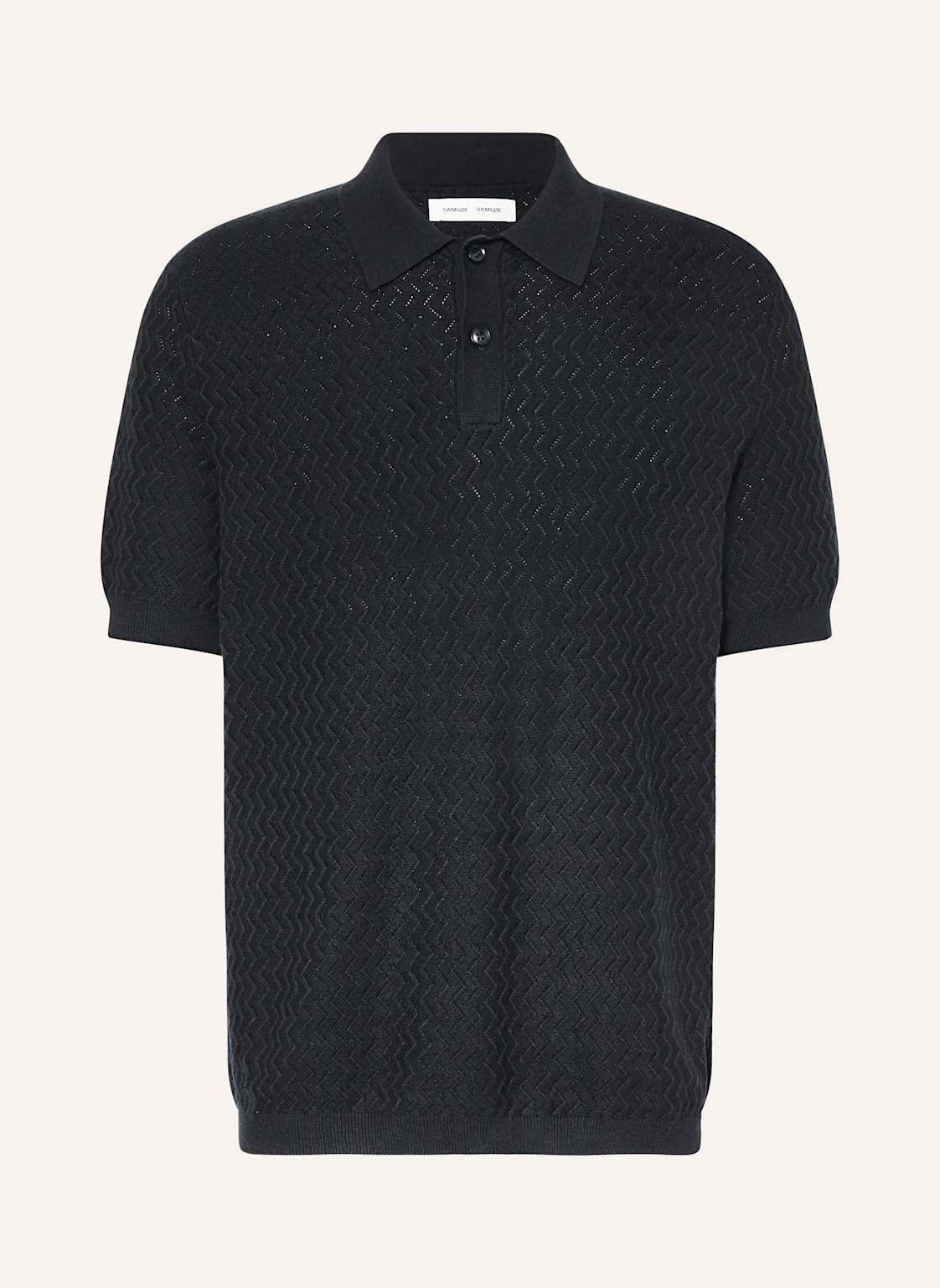 Samsøe  Samsøe Strick-Poloshirt Samarkus blau von SAMSØE  SAMSØE