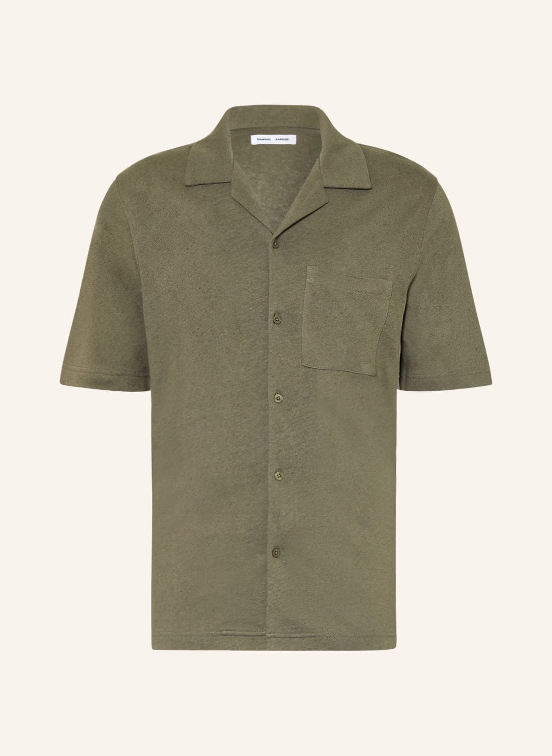 Samsøe Samsøe Strick-Resorthemd Samartin Slim Fit Mit Leinen gruen Samsøe Samsøe Strick-Resorthemd Samartin Slim Fit Mit Leinen gruen von SAMSØE SAMSØE