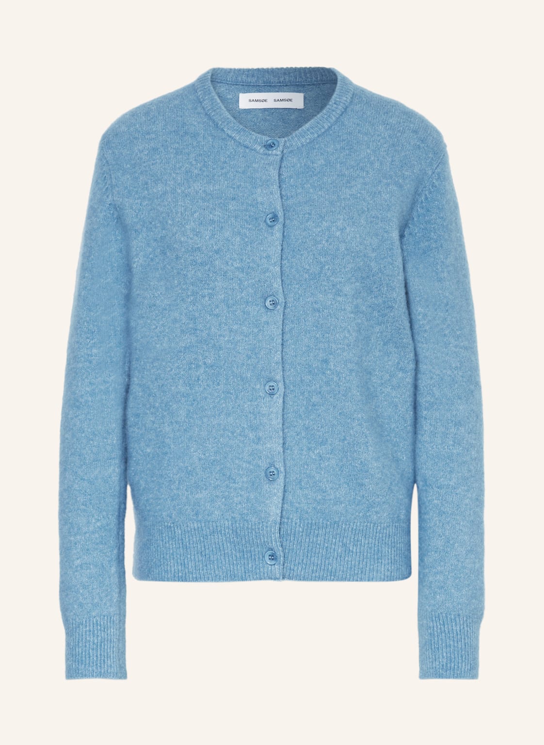 Samsøe Samsøe Strickjacke Nor Mit Alpaka blau Samsøe Samsøe Strickjacke Nor Mit Alpaka blau von SAMSØE SAMSØE