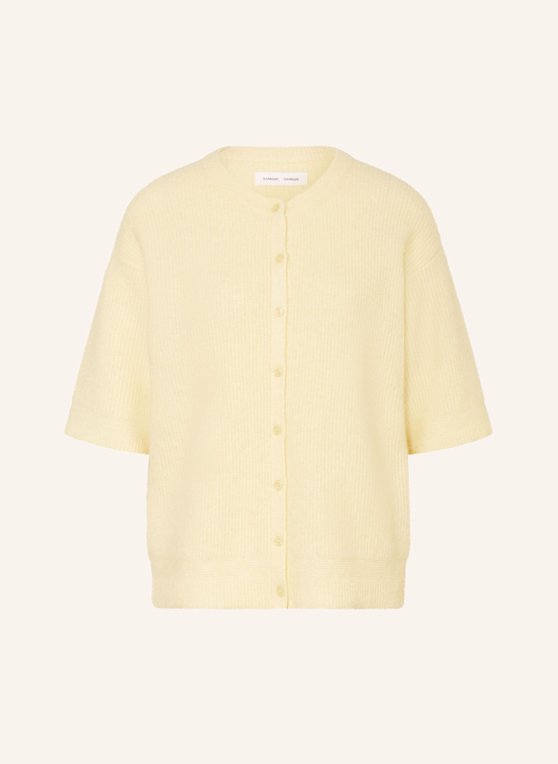 Samsøe Samsøe Strickjacke Saanoura Mit Alpaka gelb Samsøe Samsøe Strickjacke Saanoura Mit Alpaka gelb von SAMSØE SAMSØE