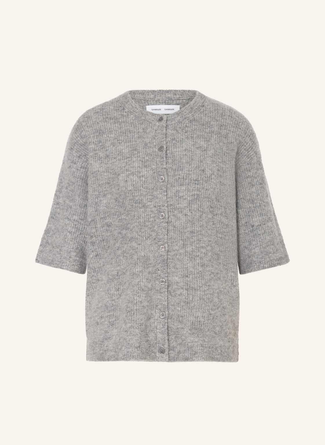 Samsøe Samsøe Strickjacke Saanoura Mit Alpaka grau Samsøe Samsøe Strickjacke Saanoura Mit Alpaka grau von SAMSØE SAMSØE