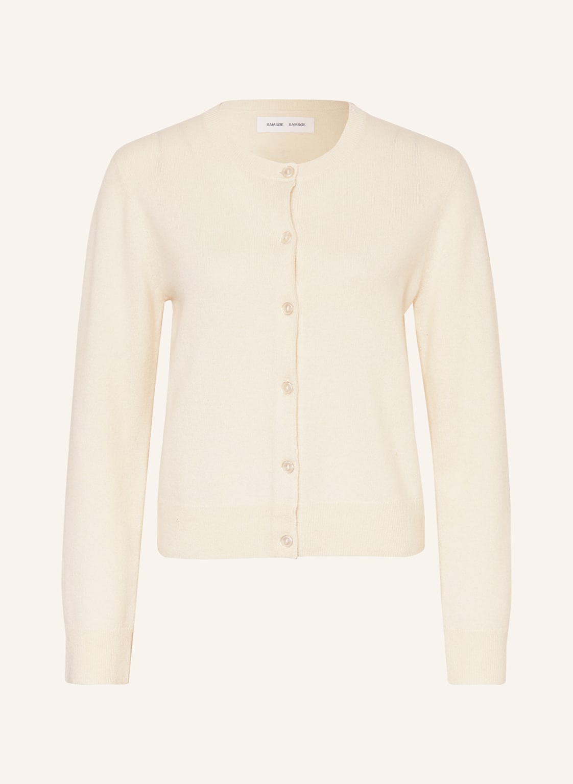 Samsøe Samsøe Strickjacke Saboston Aus Cashmere weiss Samsøe Samsøe Strickjacke Saboston Aus Cashmere weiss von SAMSØE SAMSØE