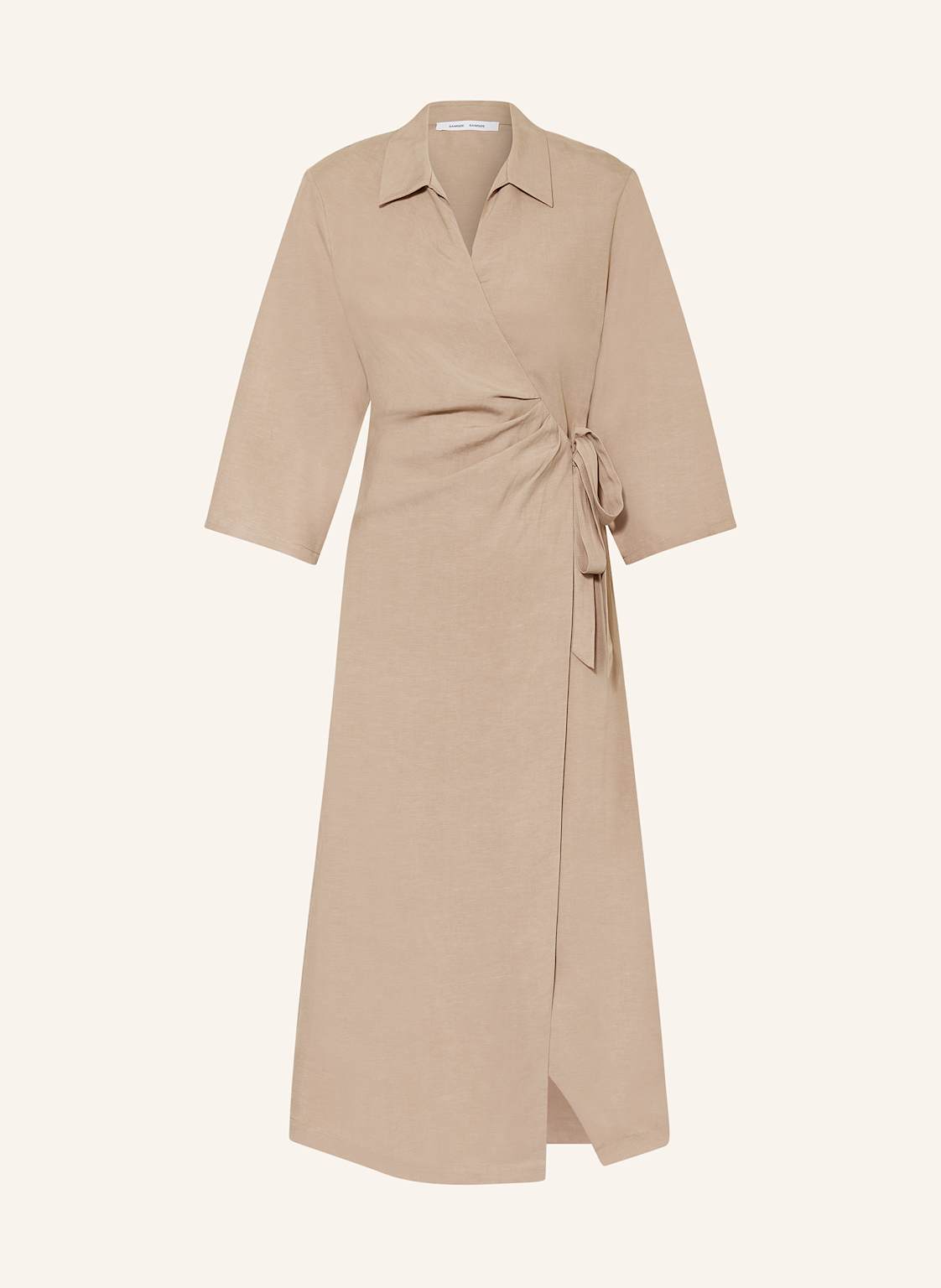 Samsøe Samsøe Wickelkleid Sahani Mit 3/4-Arm grau Samsøe Samsøe Wickelkleid Sahani Mit 3/4-Arm grau von SAMSØE SAMSØE