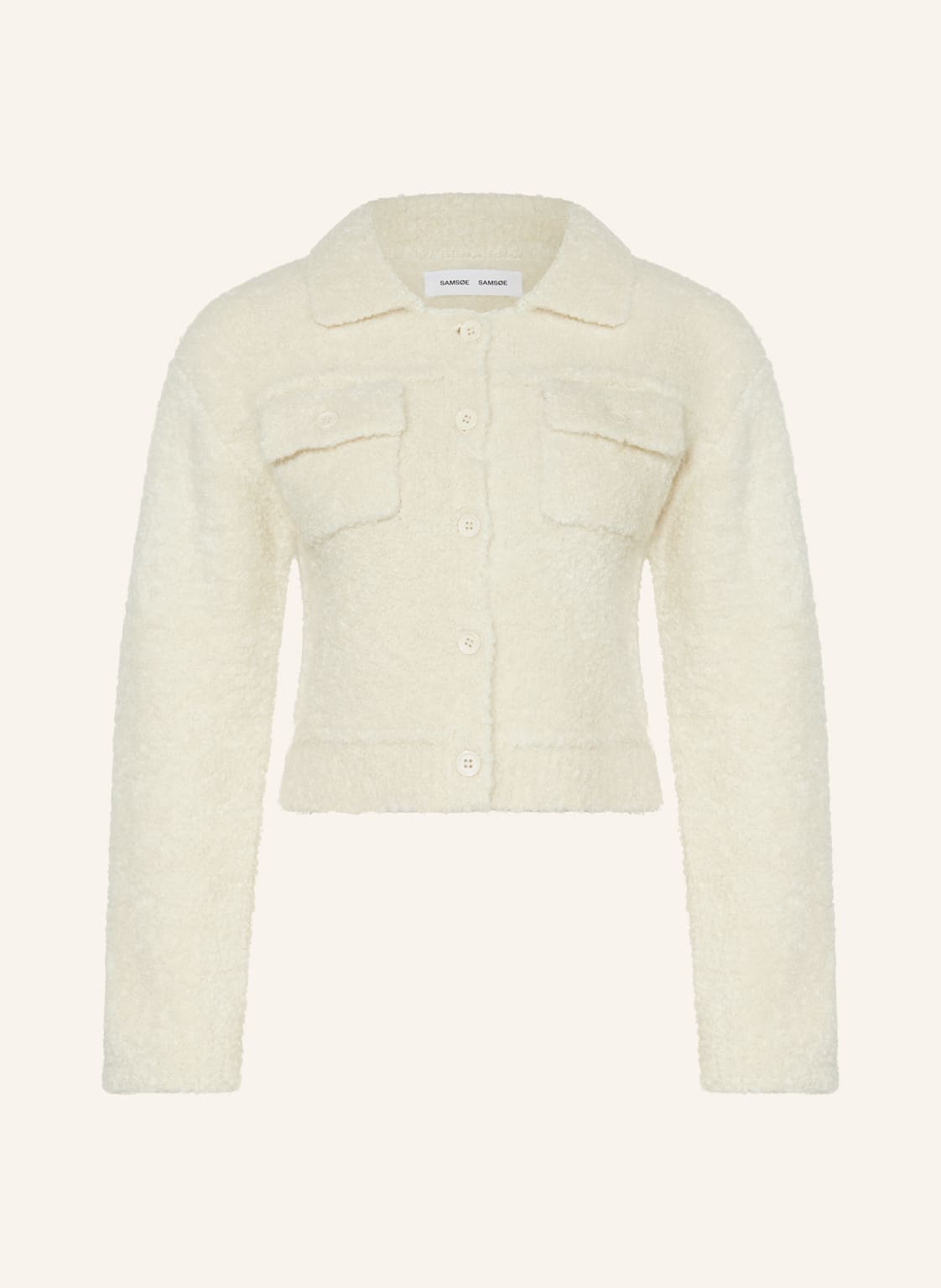 Samsøe Samsøe Bouclé-Jacke Emilie beige Samsøe Samsøe Bouclé-Jacke Emilie beige von SAMSØE SAMSØE