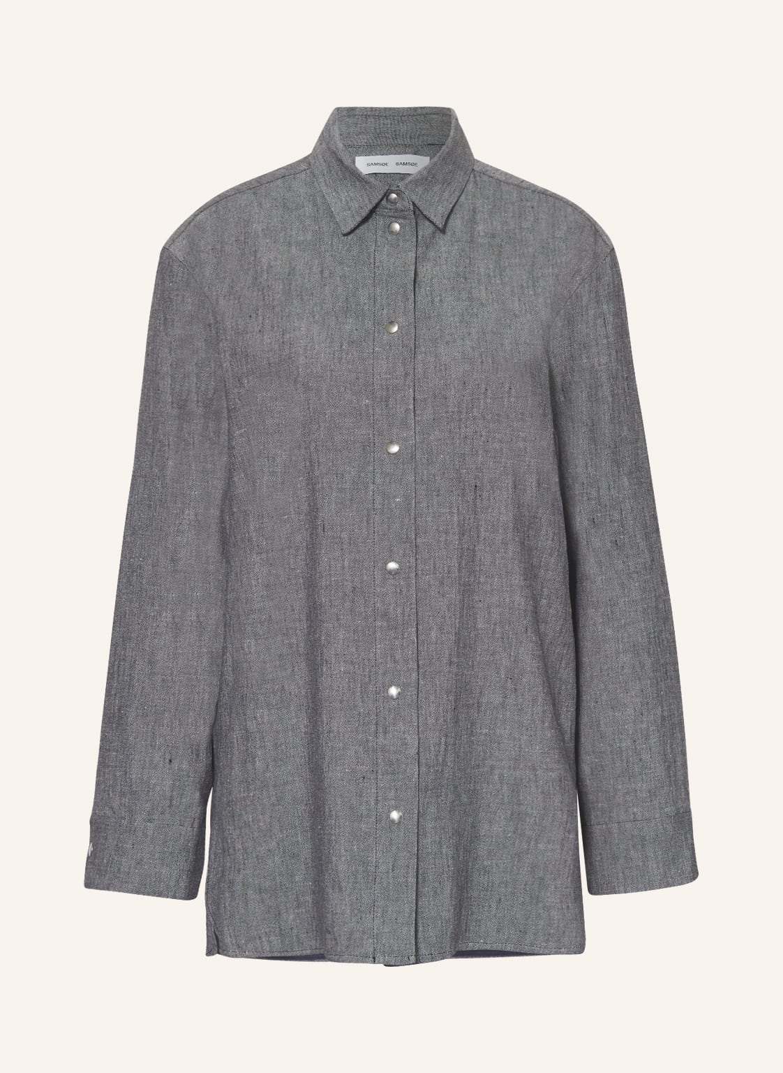Samsøe Samsøe Overshirt Tianay Mit Leinen grau Samsøe Samsøe Overshirt Tianay Mit Leinen grau von SAMSØE SAMSØE