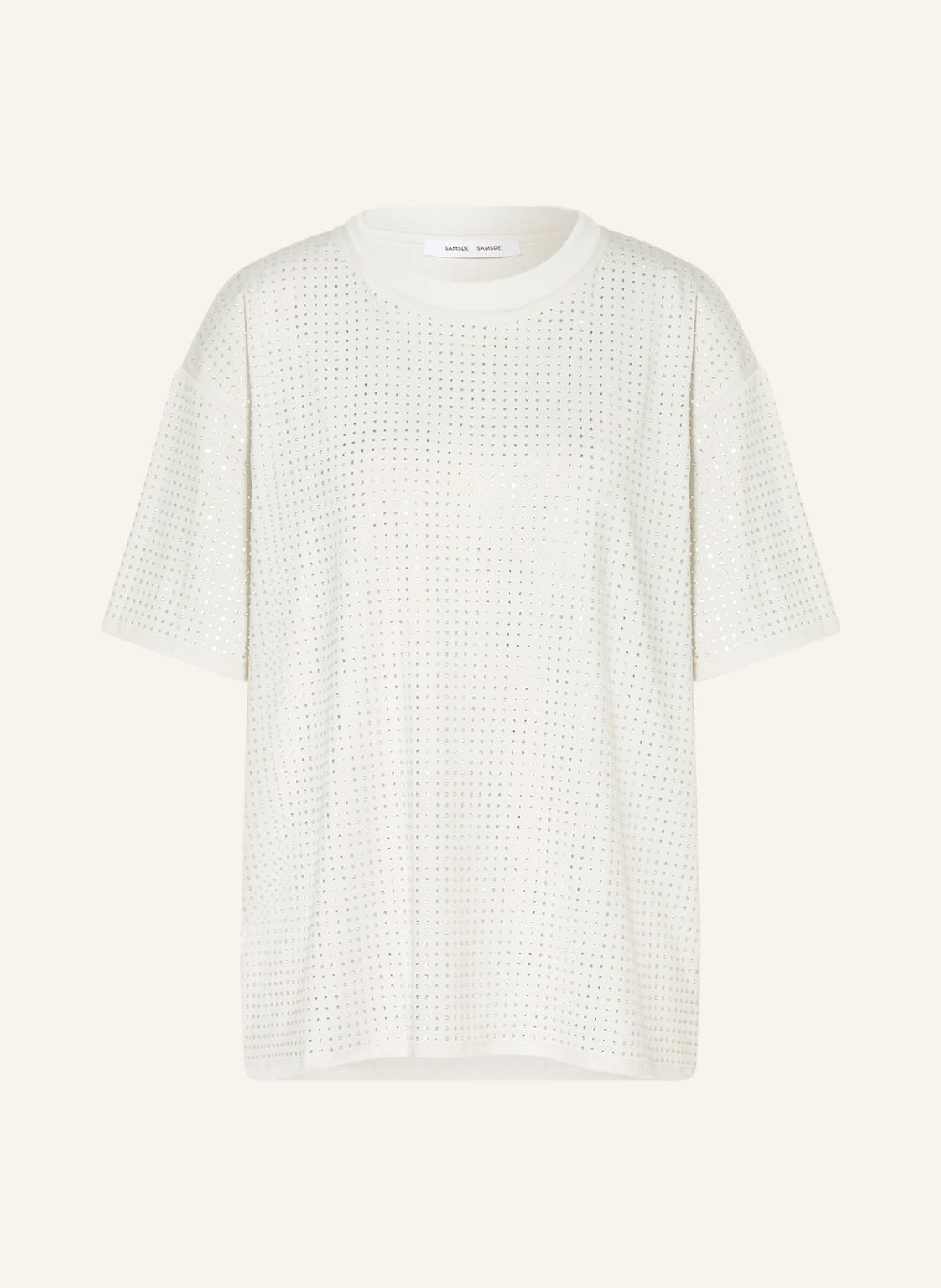 Samsøe Samsøe Oversized-Shirt Chrishell Mit Schmucksteinen weiss Samsøe Samsøe Oversized-Shirt Chrishell Mit Schmucksteinen weiss von SAMSØE SAMSØE