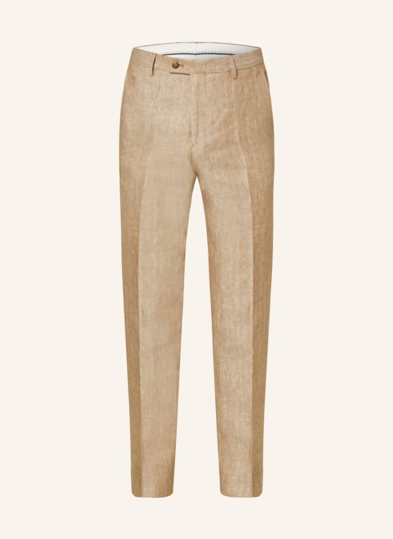 Sand Copenhagen Anzughose Slim Fit Aus Leinen beige von SAND COPENHAGEN