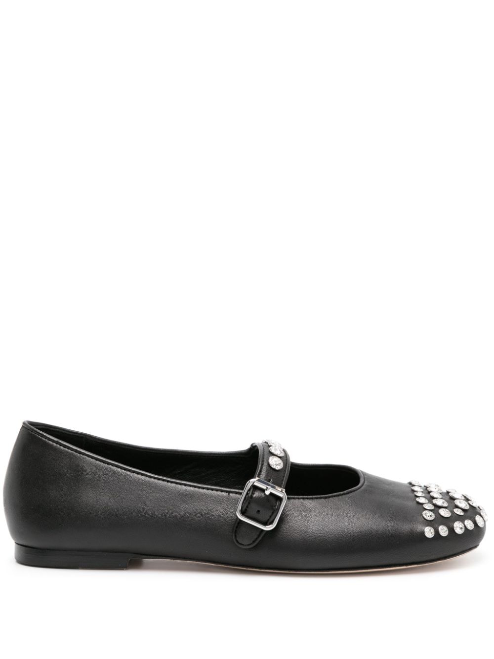 SANDRO Salna crystal-embellished ballerina shoes - Black von SANDRO