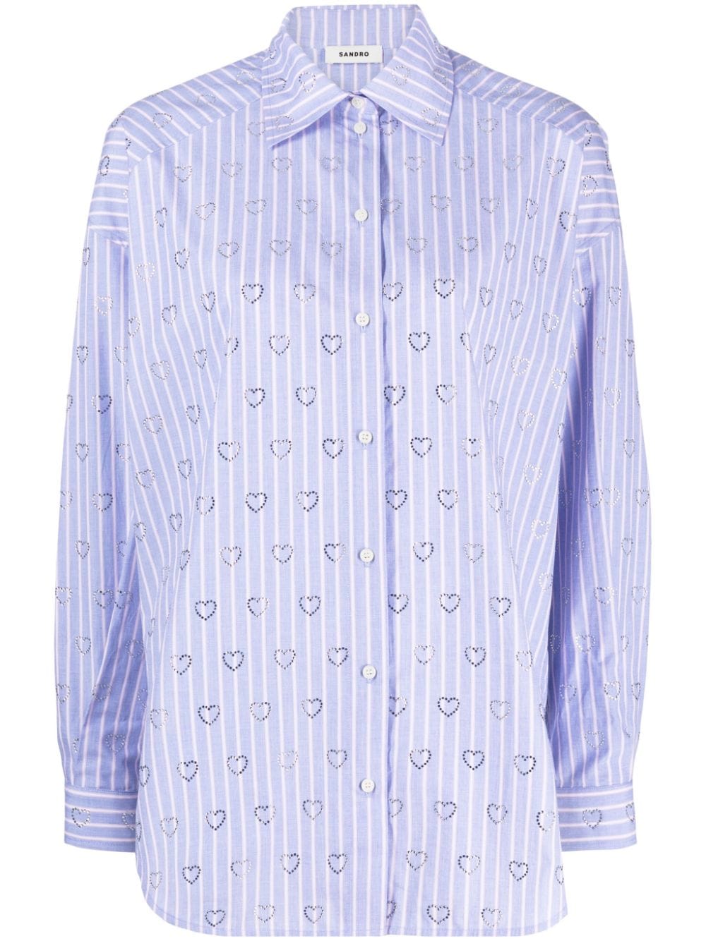 SANDRO Valentine striped shirt - Blue von SANDRO