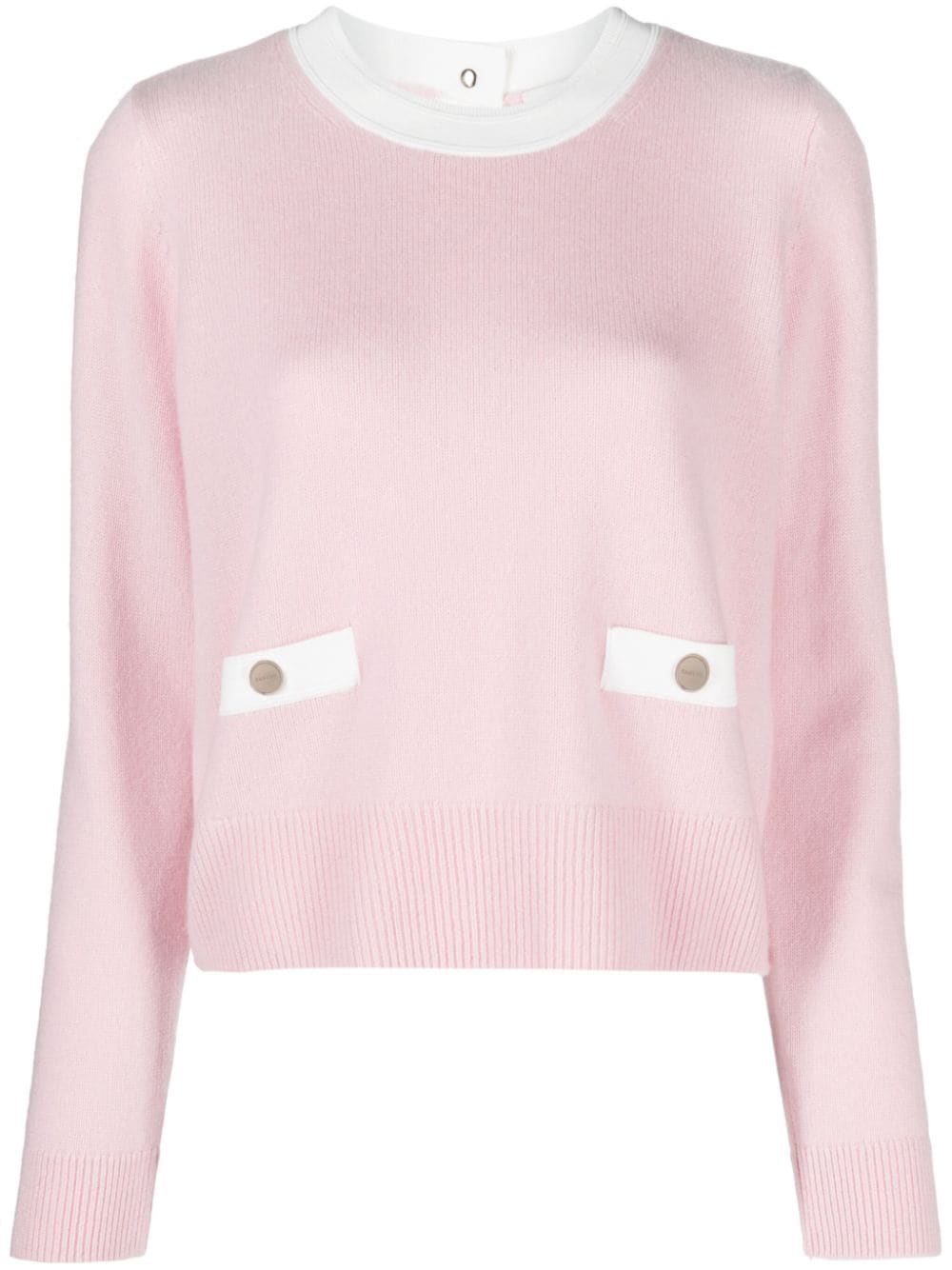 SANDRO contrasting-panel knitted jumper - Pink von SANDRO