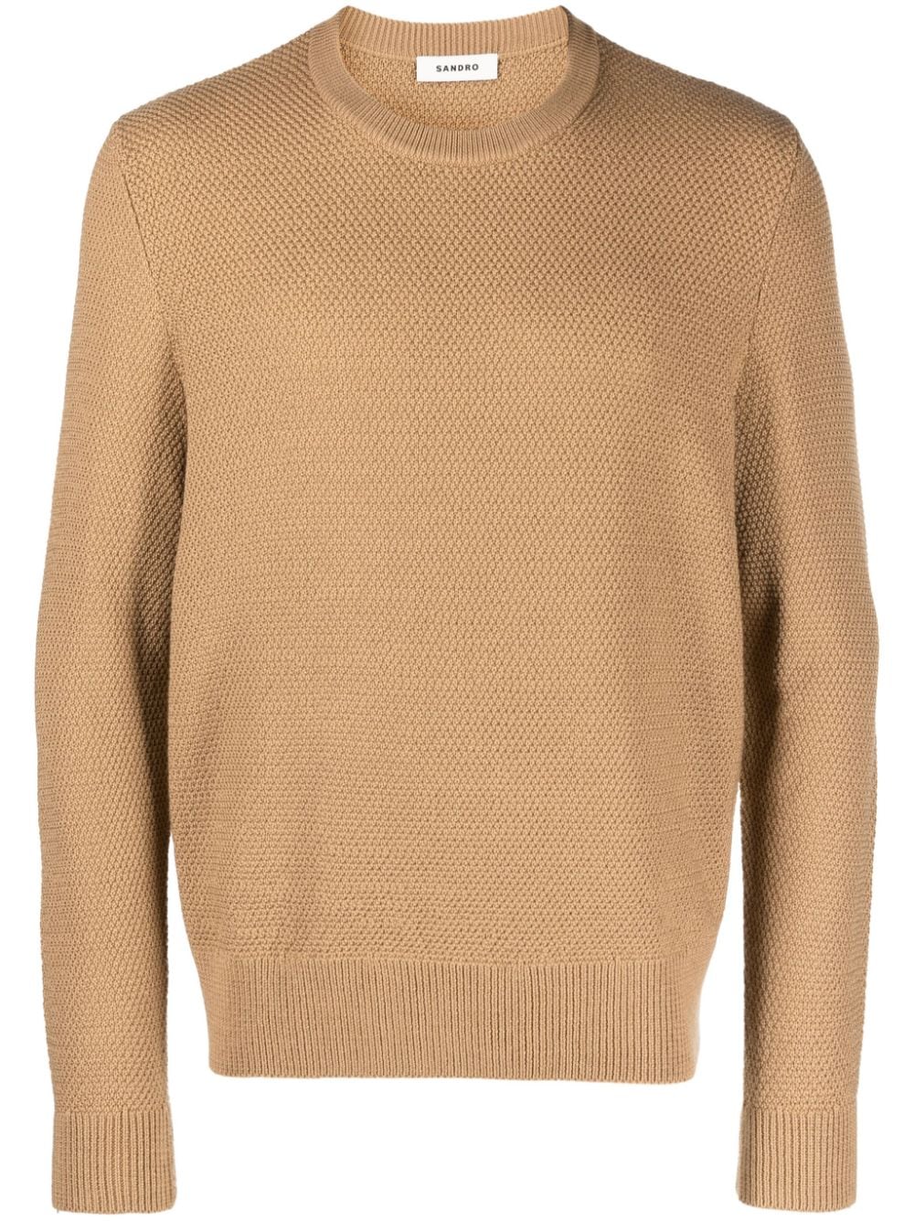 SANDRO crew-neck long-sleeve jumper - Brown von SANDRO