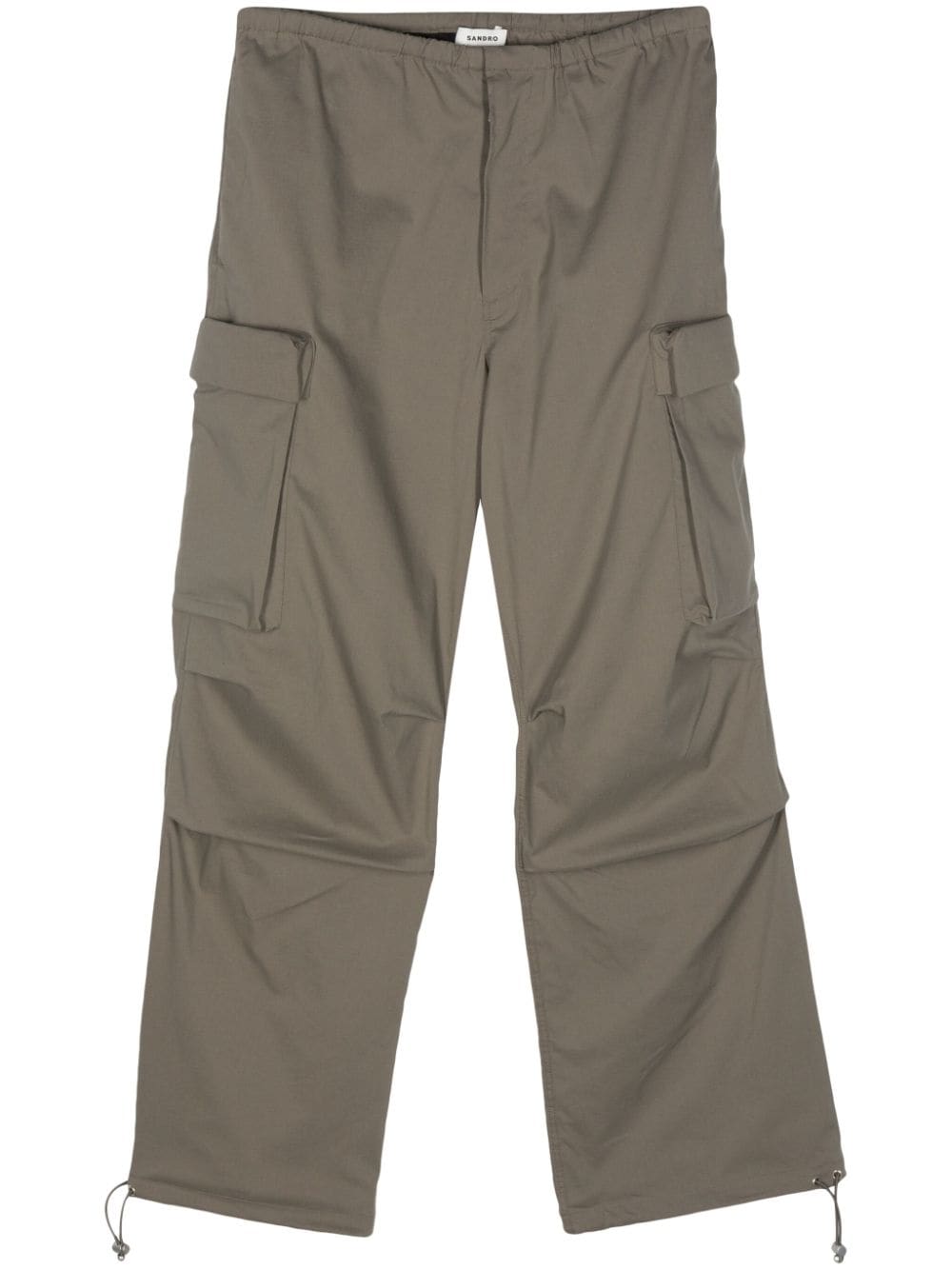 SANDRO drawstring-ankles cargo trousers - Green von SANDRO