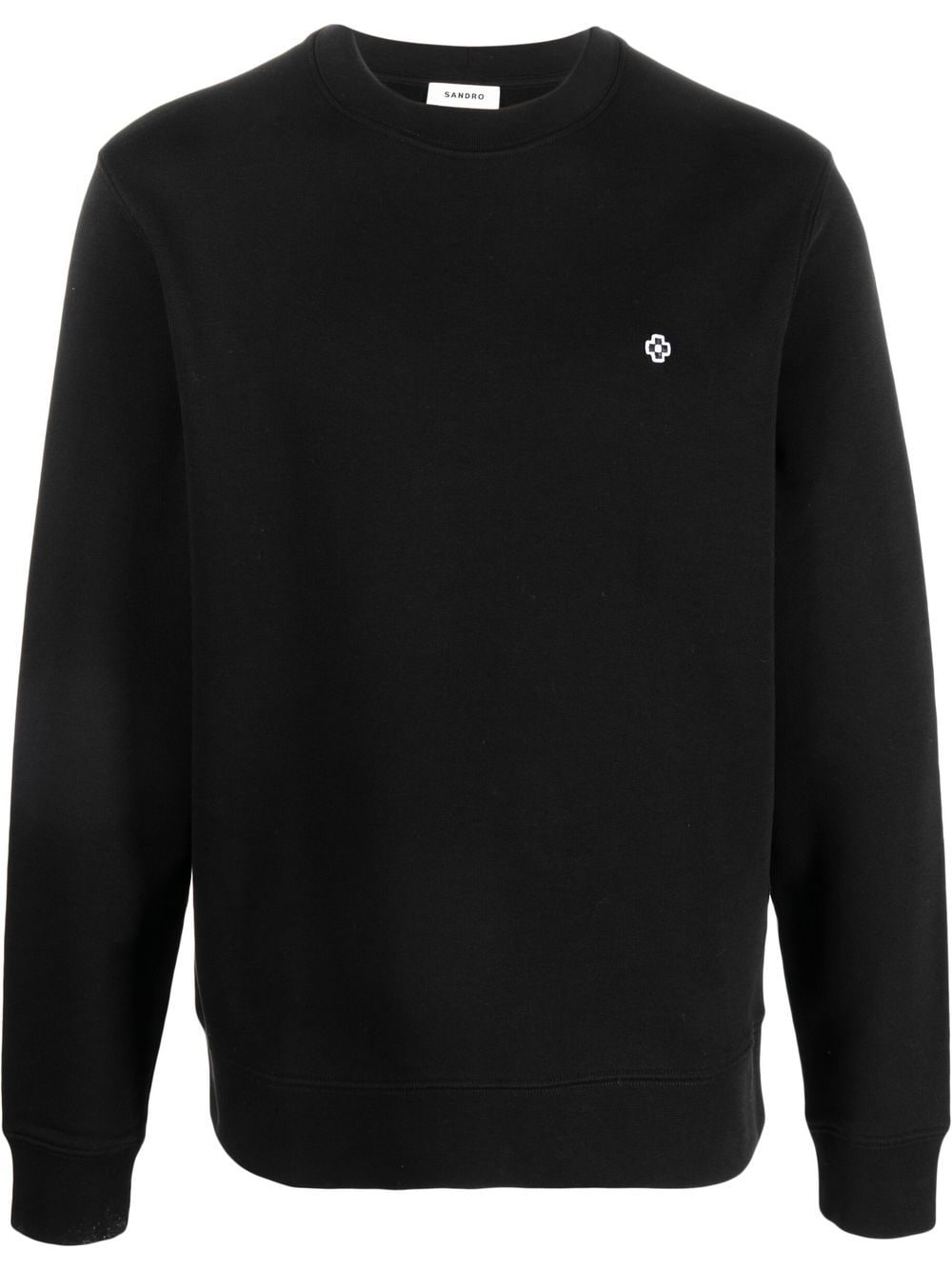 SANDRO embroidered cross crew-neck sweatshirt - Black von SANDRO