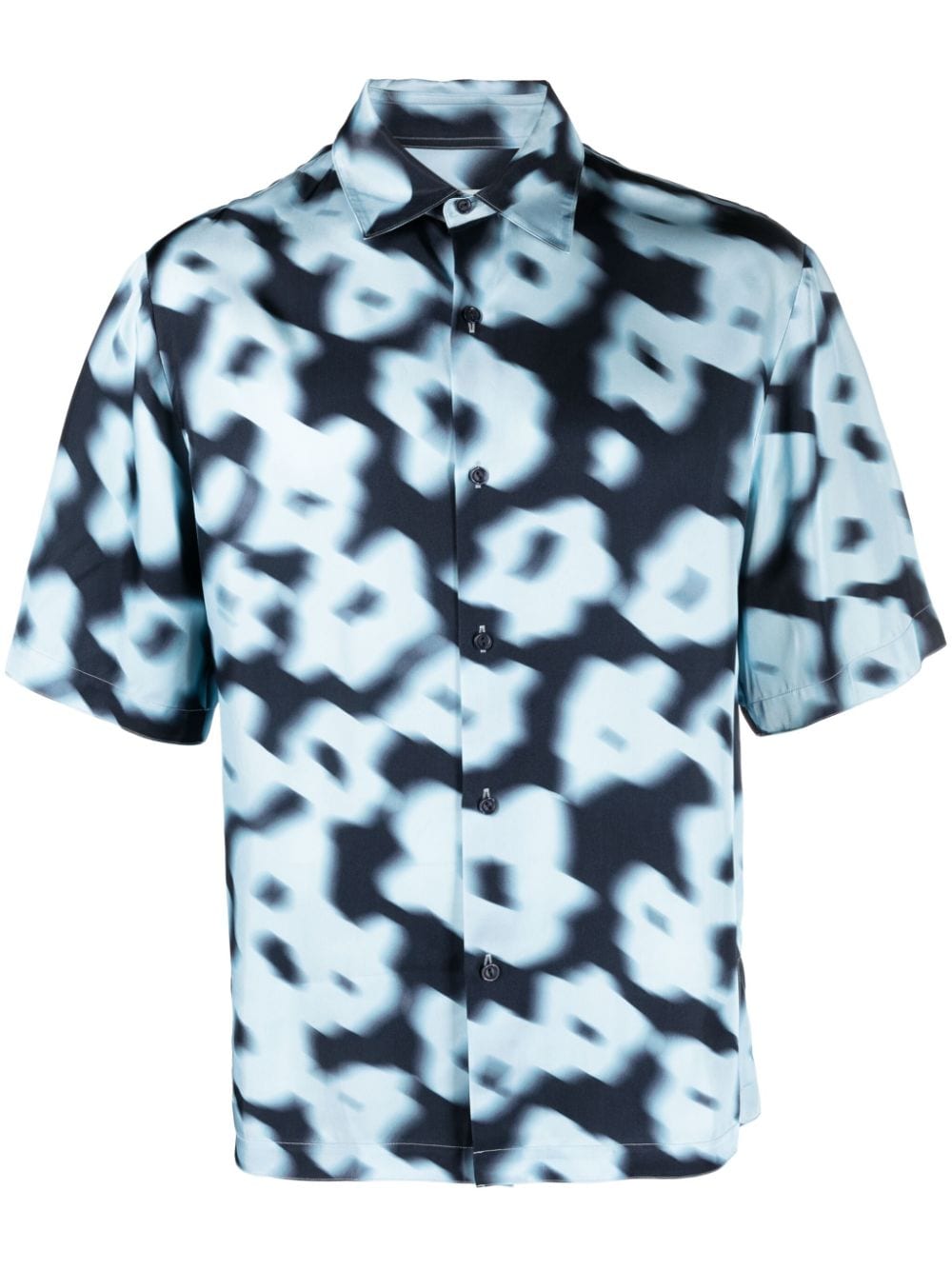 SANDRO floral-print short-sleeve shirt - Blue von SANDRO