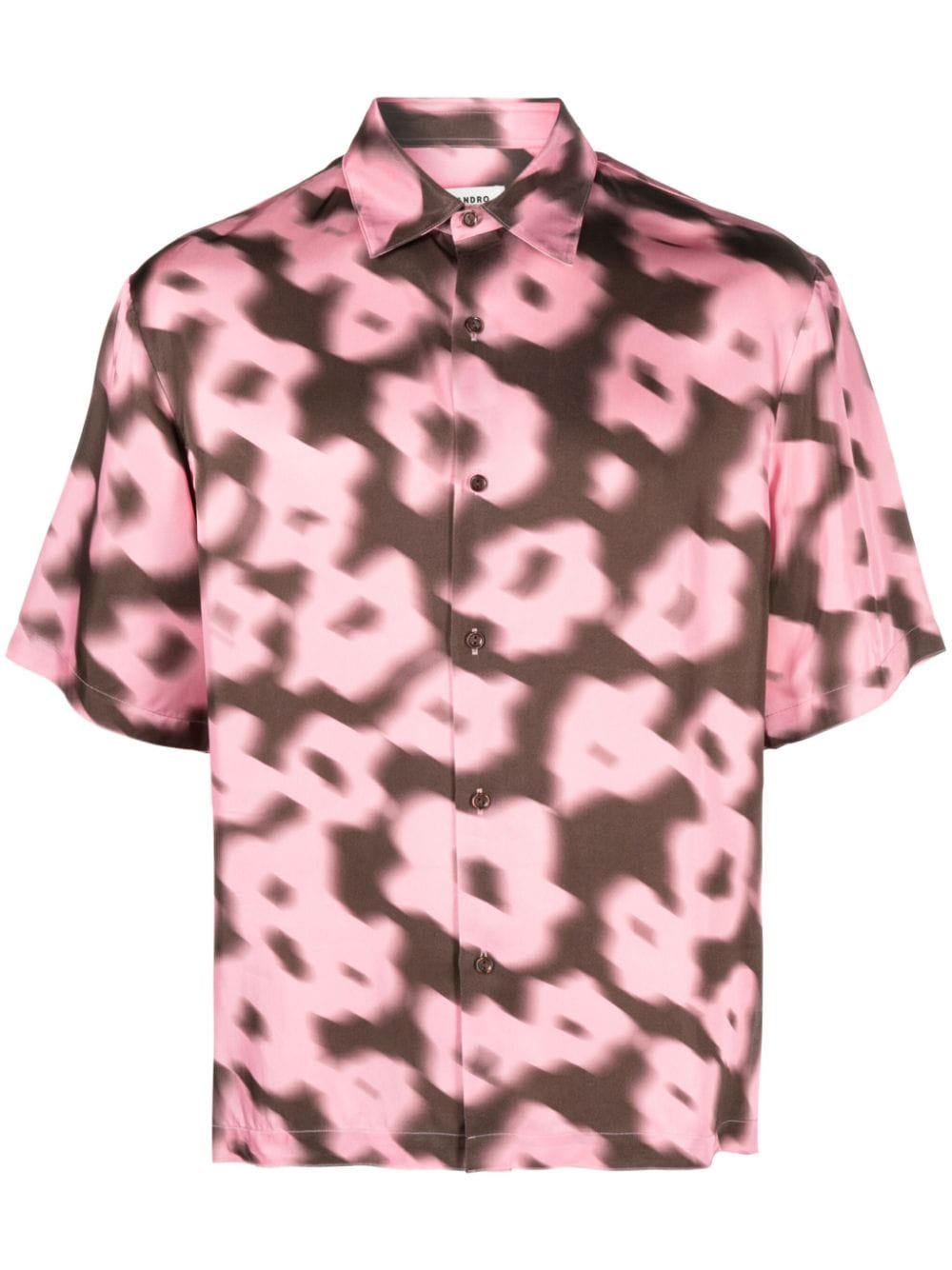 SANDRO floral-print short-sleeve shirt - Pink von SANDRO