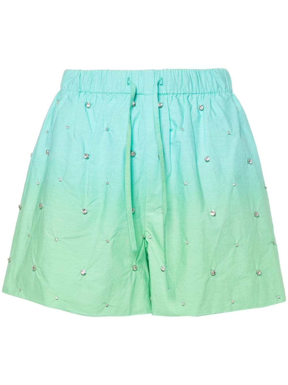 SANDRO gem-embellished ombré shorts - Green von SANDRO