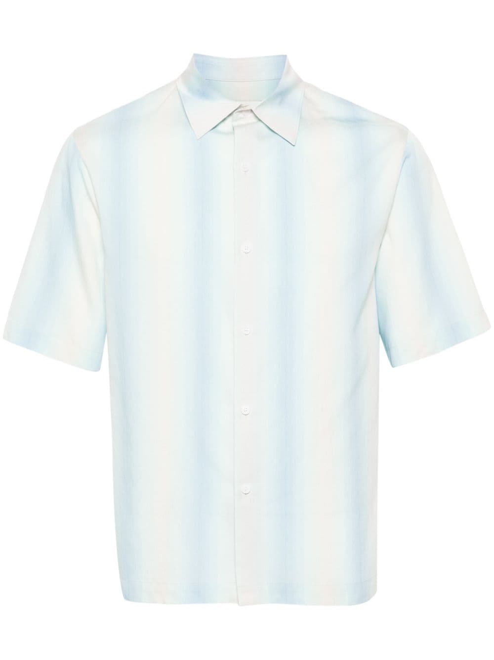 SANDRO gradient-stripes short-sleeve shirt - Blue von SANDRO