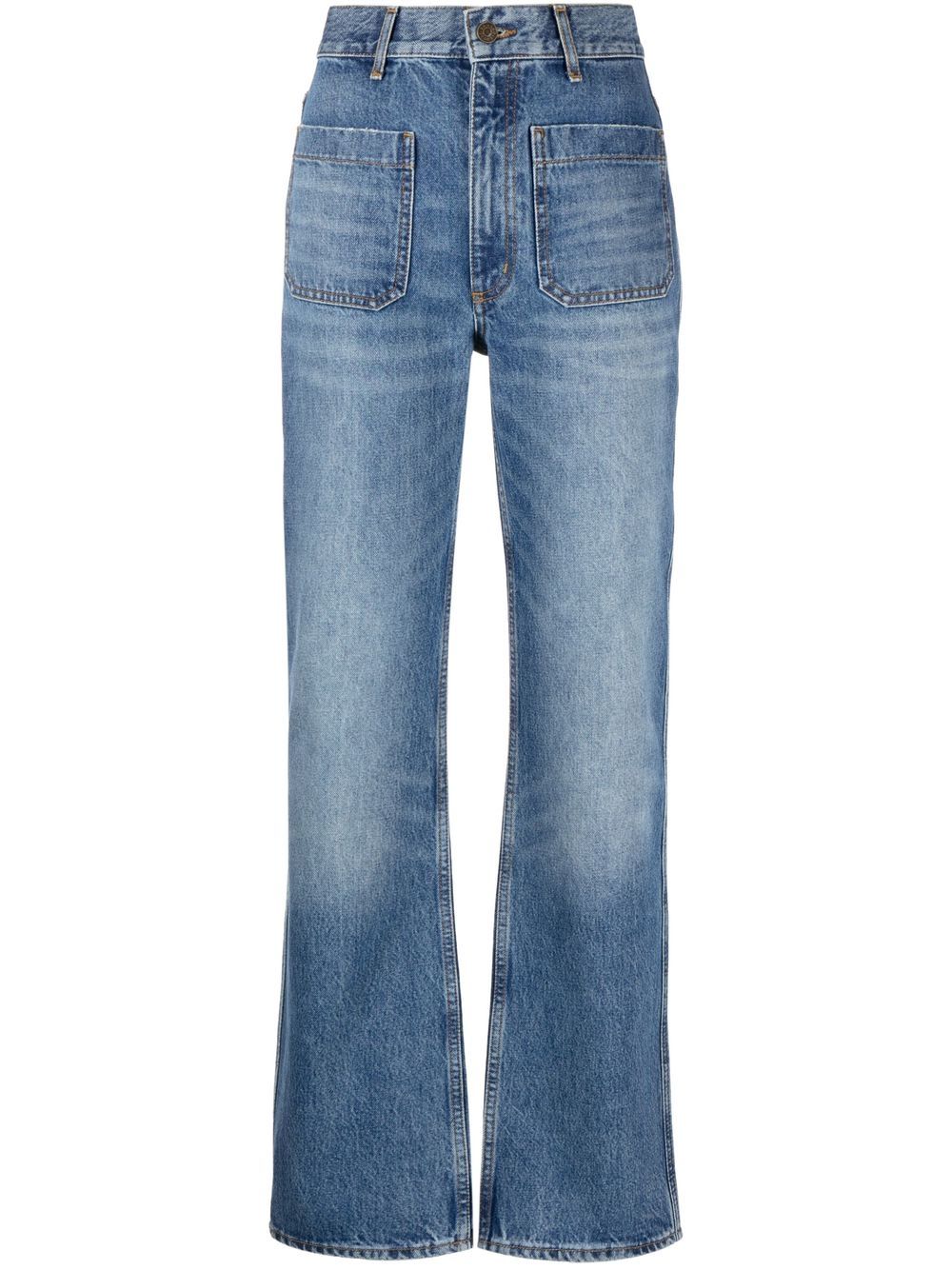 SANDRO high-waist straight-leg jeans - Blue von SANDRO